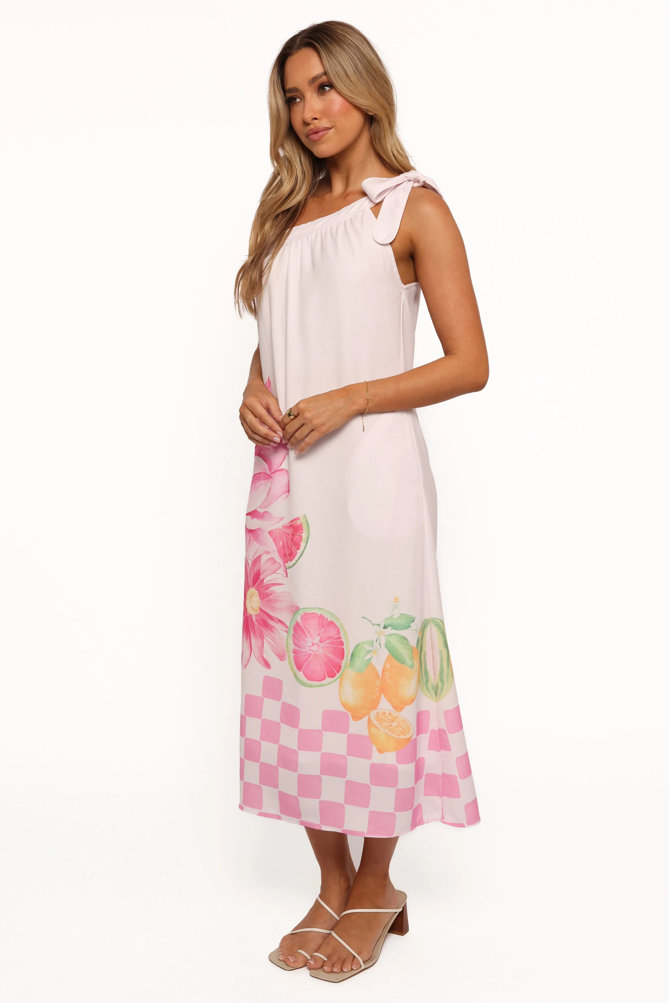 Reagan One Shoulder Midi Dress - Pink sold by Petal & Pup product image thumbnail 4