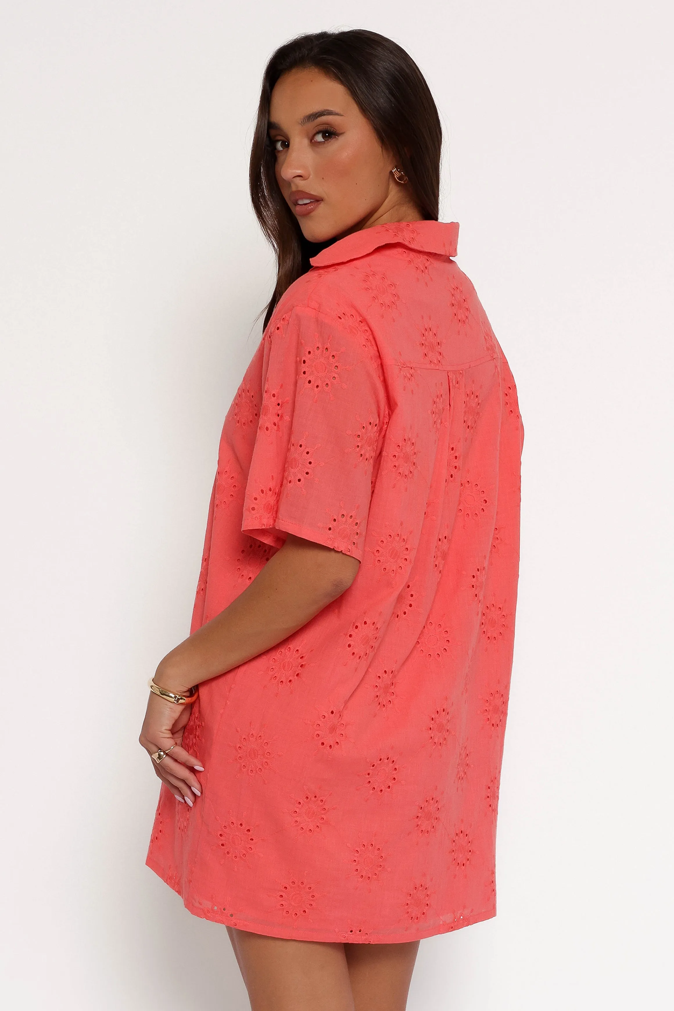 Norah Mini Dress - Coral sold by Petal & Pup product image thumbnail 5