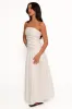 Nell Strapless Maxi Dress - White sold by Petal & Pup
