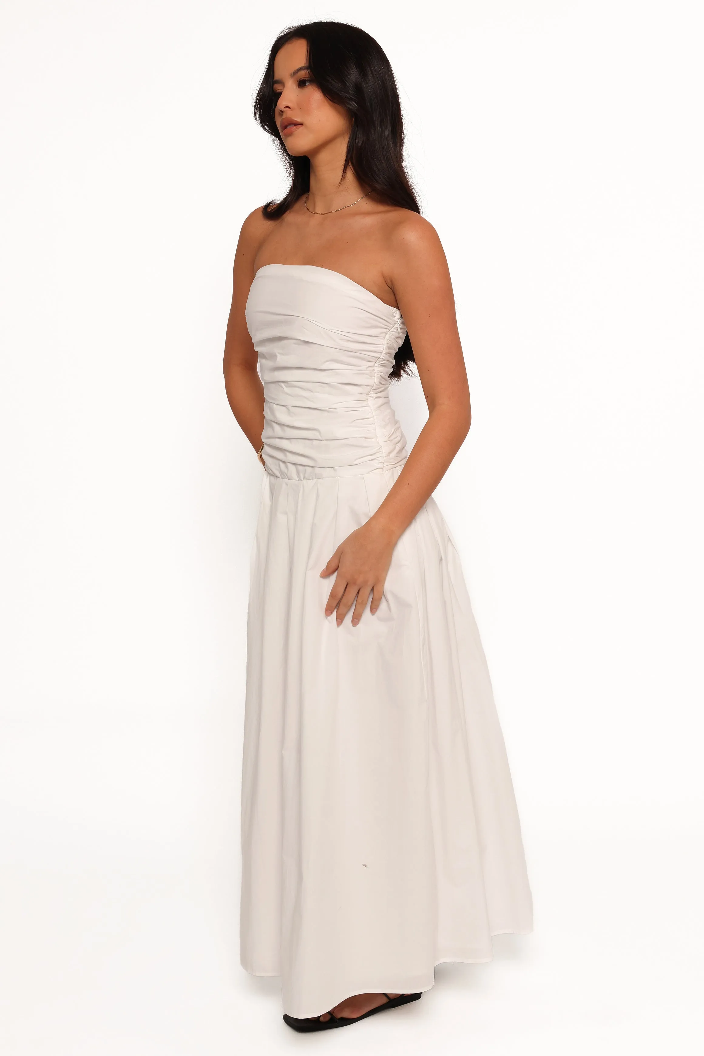 Nell Strapless Maxi Dress - White sold by Petal & Pup product image thumbnail 5