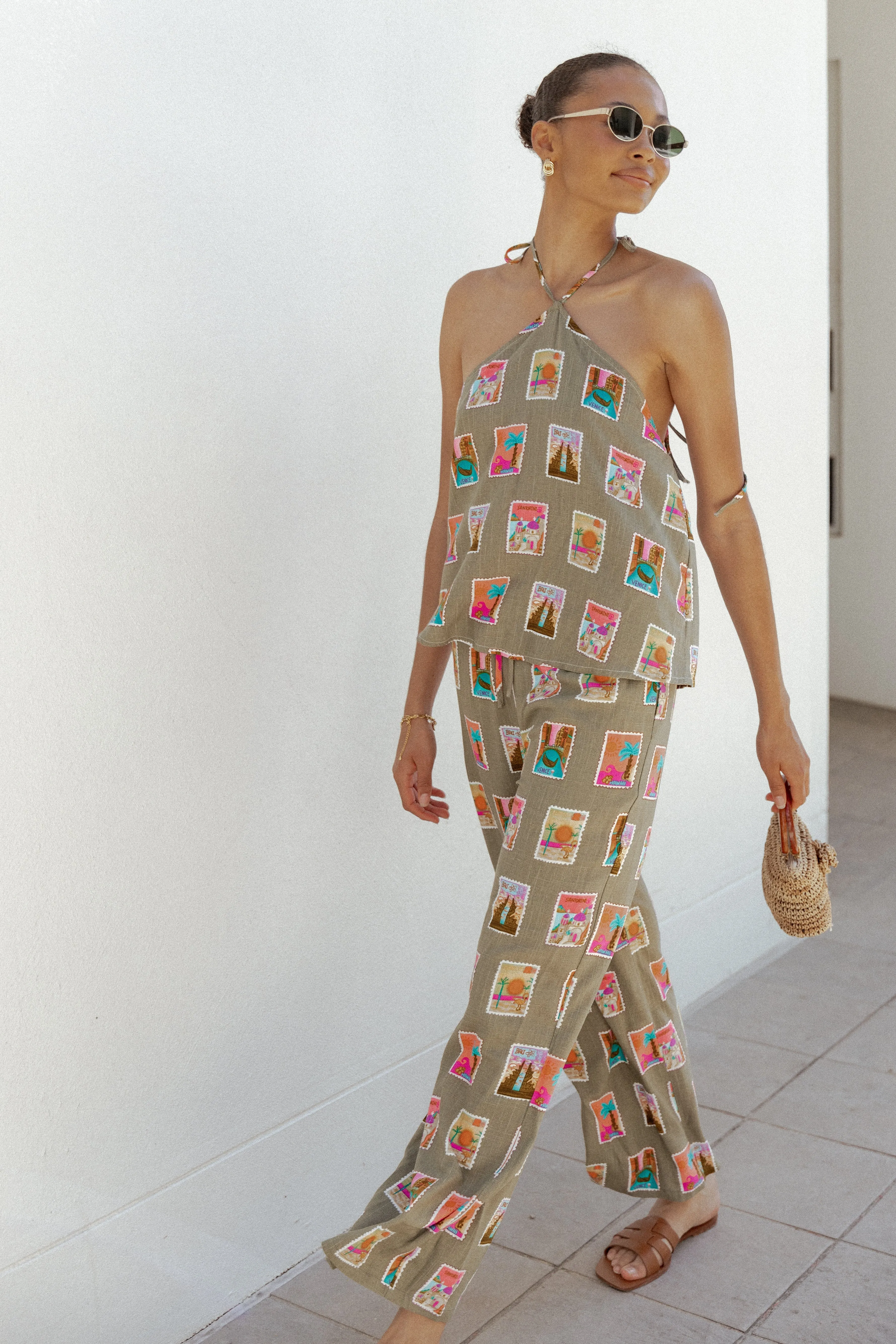 Hana Pants - Olive Print sold by Petal & Pup product image thumbnail 2