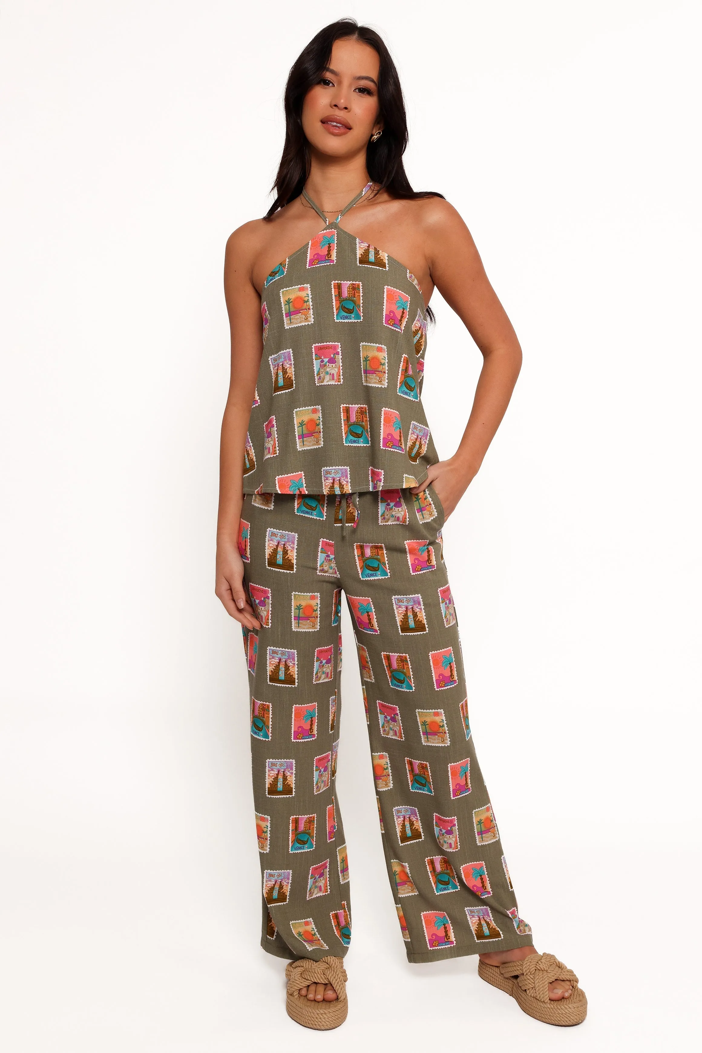 Hana Pants - Olive Print sold by Petal & Pup product image thumbnail 4