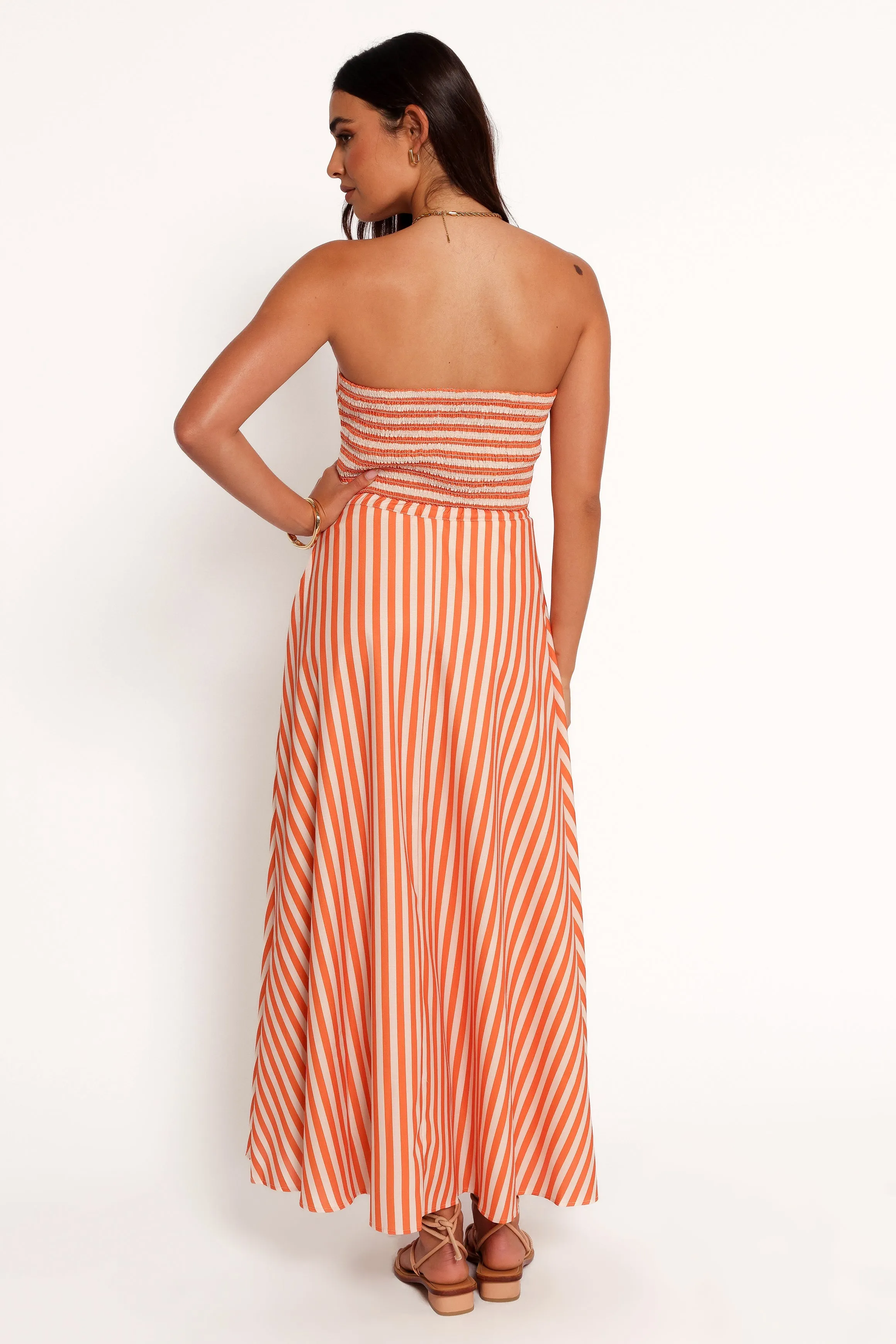 Serafina Two Piece Set - Orange Beige Stripe sold by Petal & Pup product image thumbnail 4
