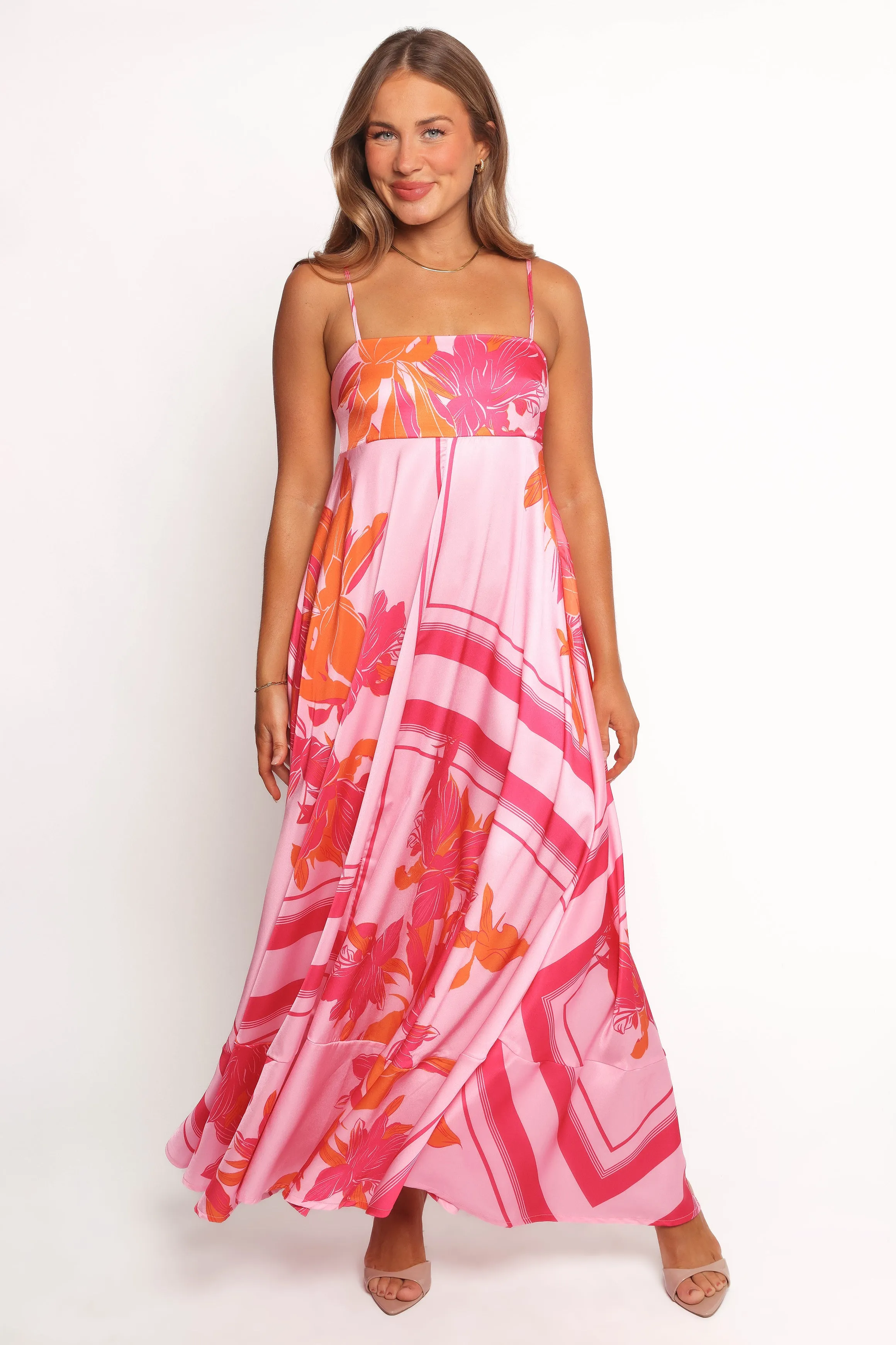 Elanor Maxi Dress - Pink/Orange sold by Petal & Pup