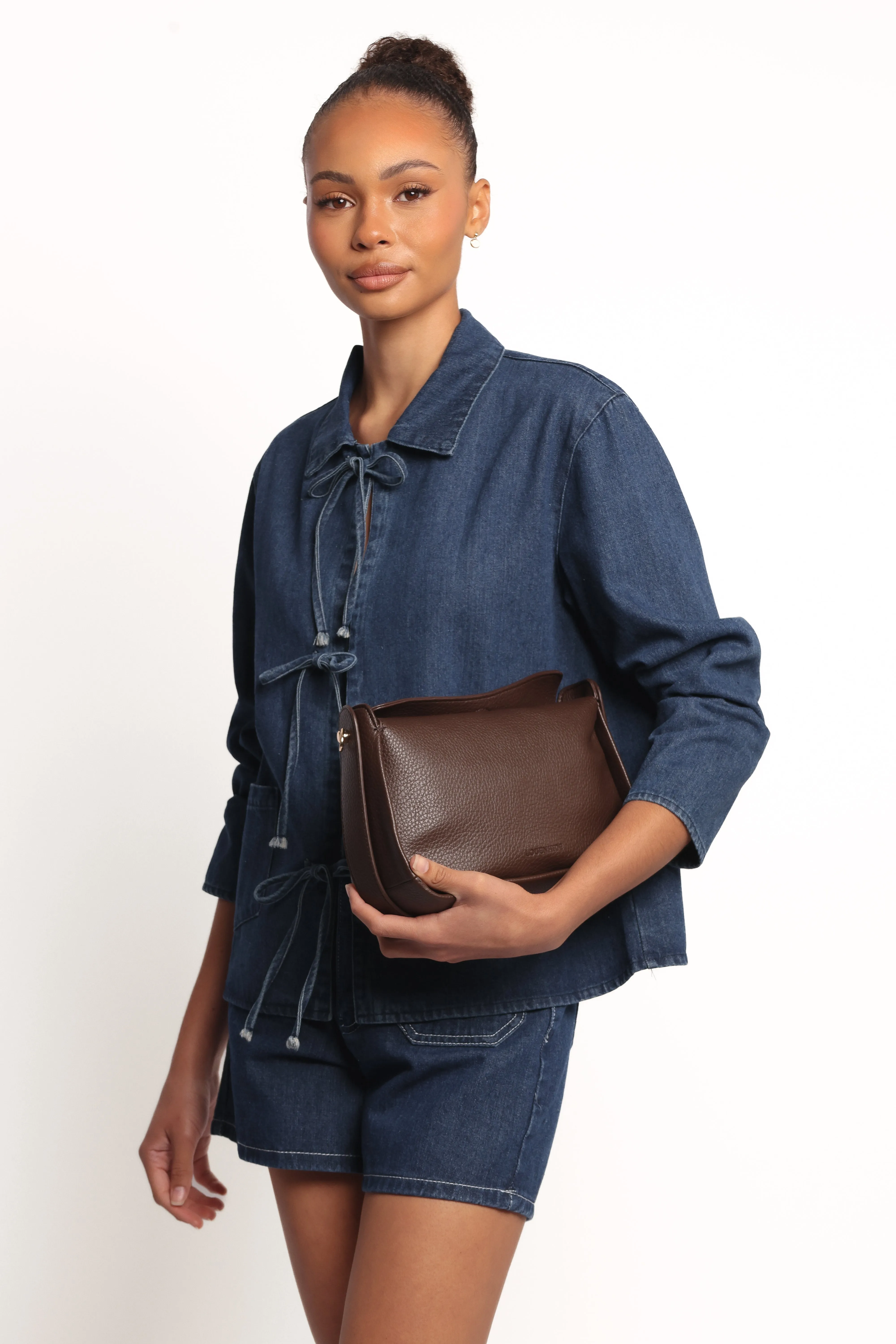 Avon Bow Front Denim Shacket - Denim sold by Petal & Pup product image thumbnail 2