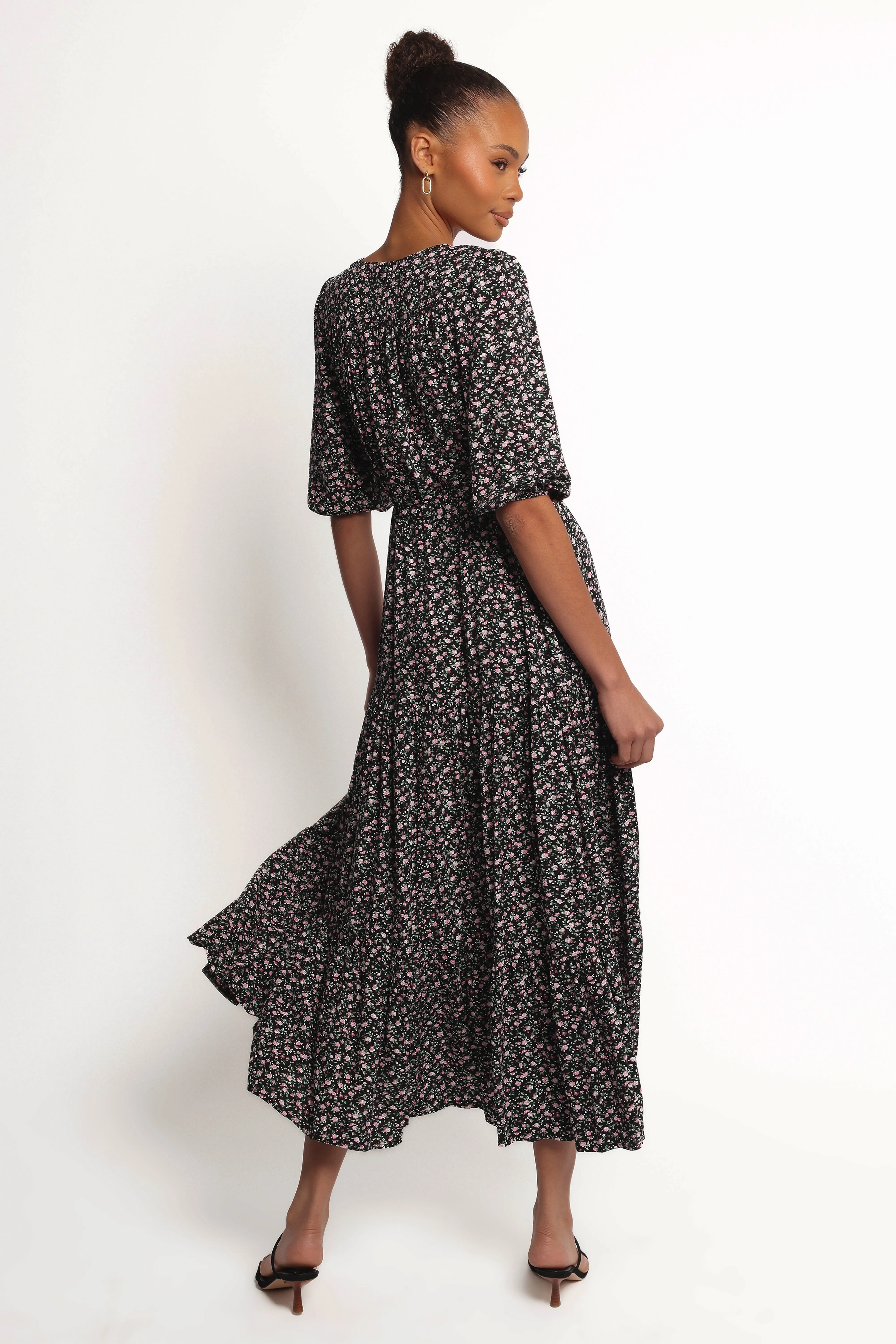 Kelda Dress - Black Rosebud Floral sold by Petal & Pup product image thumbnail 4