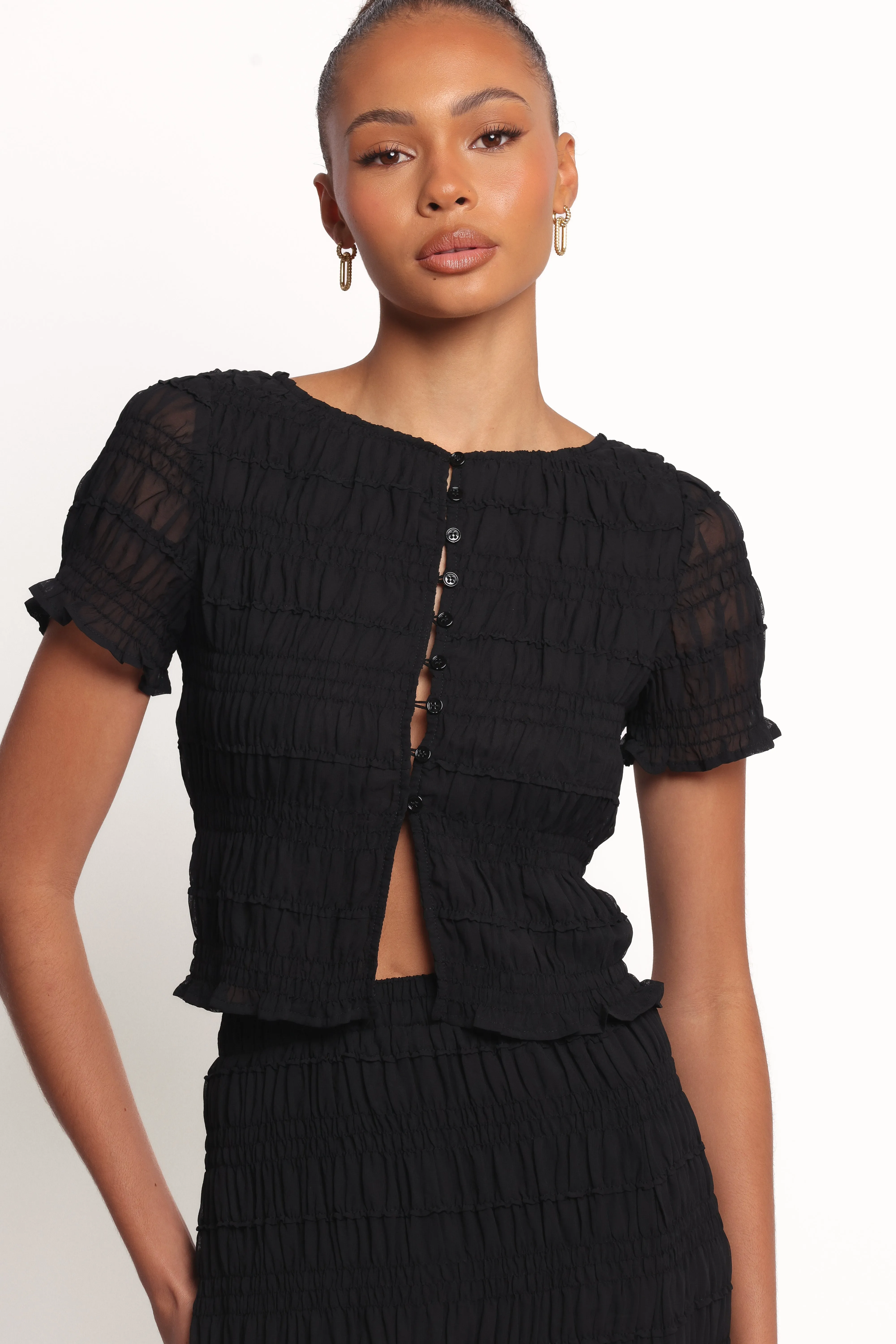 Valana Top - Black sold by Petal & Pup