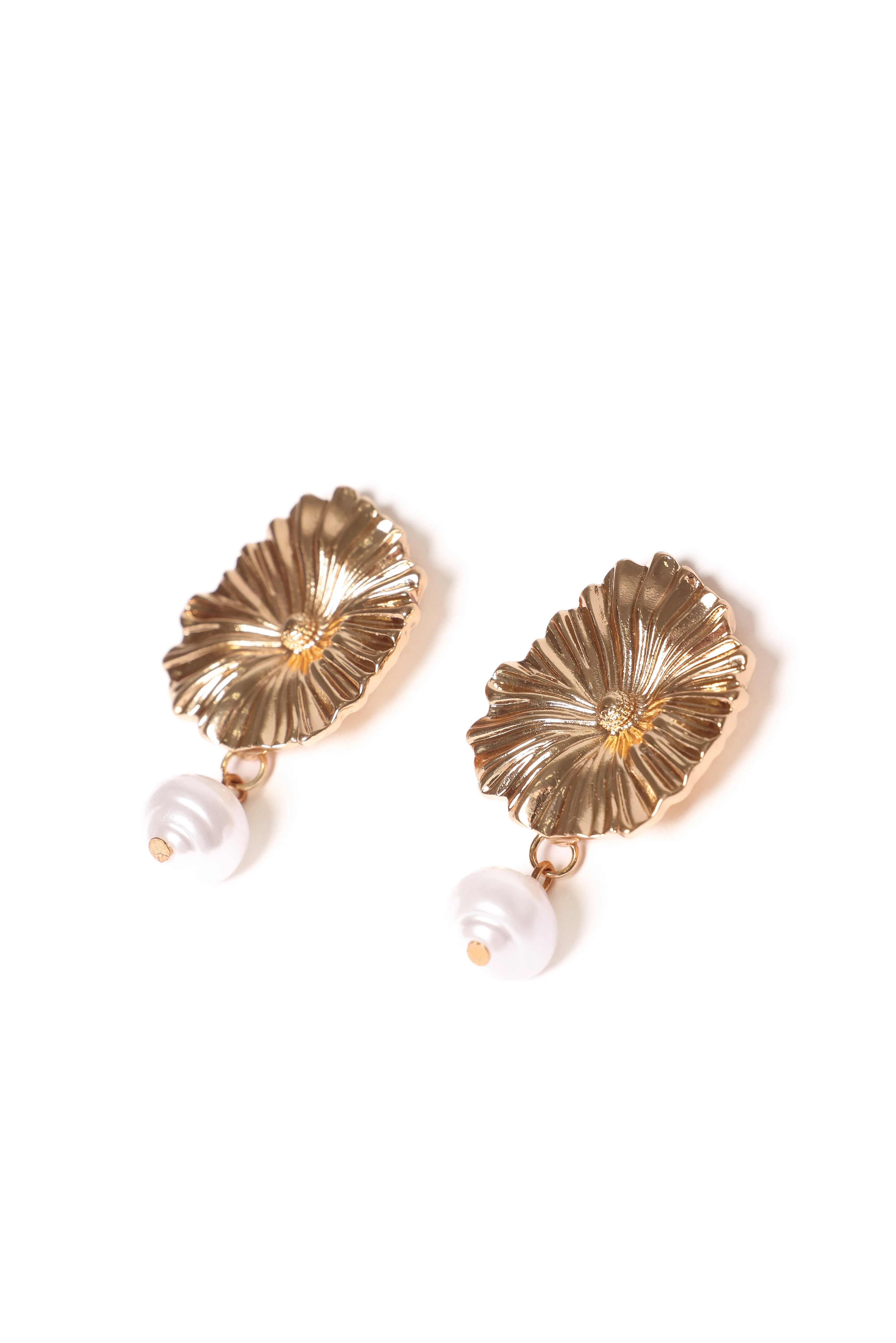 Jett Earrings - Gold/Pearl sold by Petal & Pup product image thumbnail 2