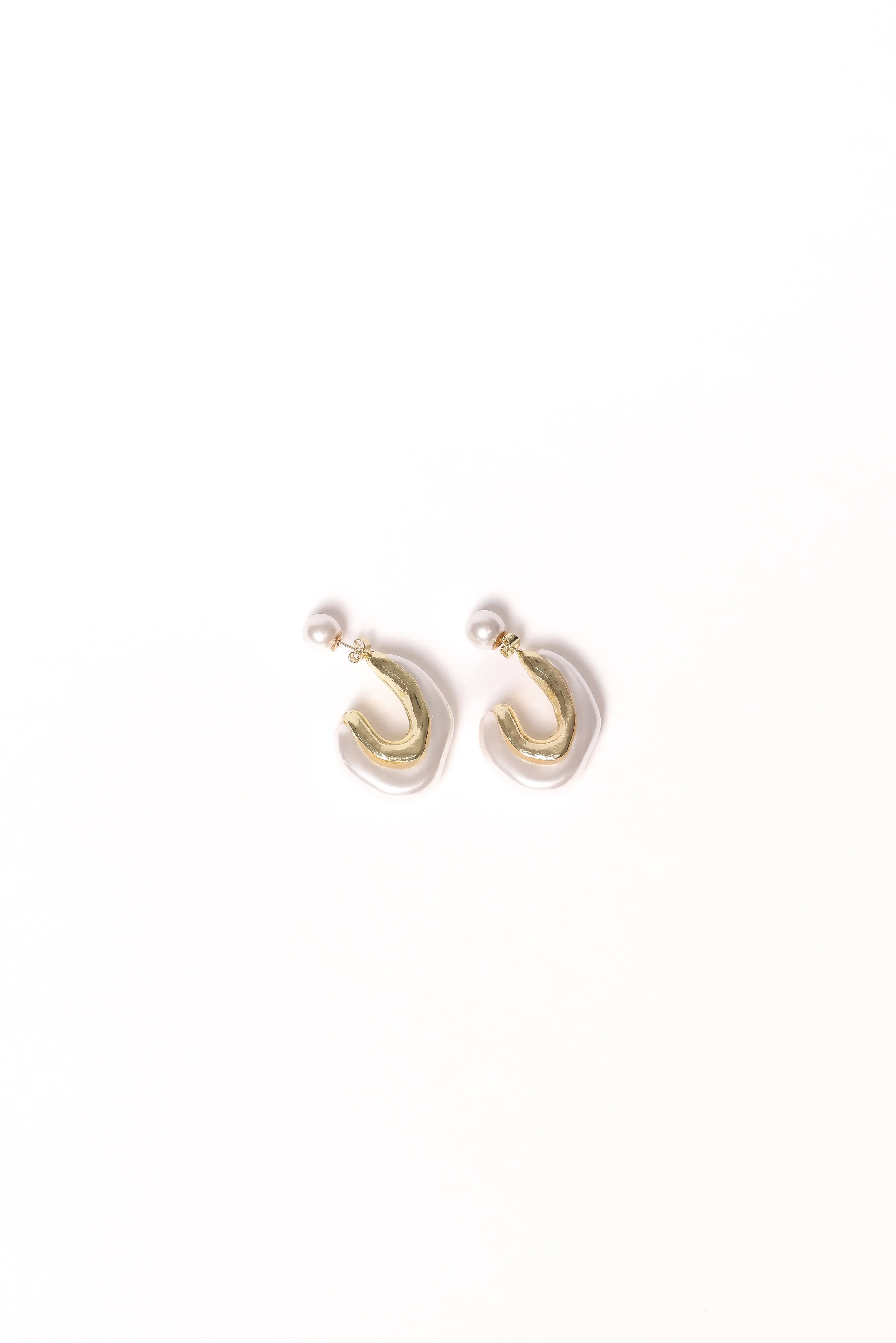 Paola Earrings - Gold/Pearl sold by Petal & Pup product image thumbnail 2
