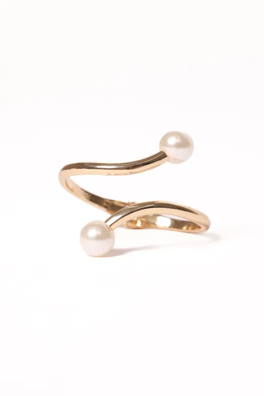 Petra Cuff - Gold/Pearl sold by Petal & Pup