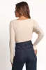 Demi Twist Detail Knit Top - Cream sold by Petal & Pup