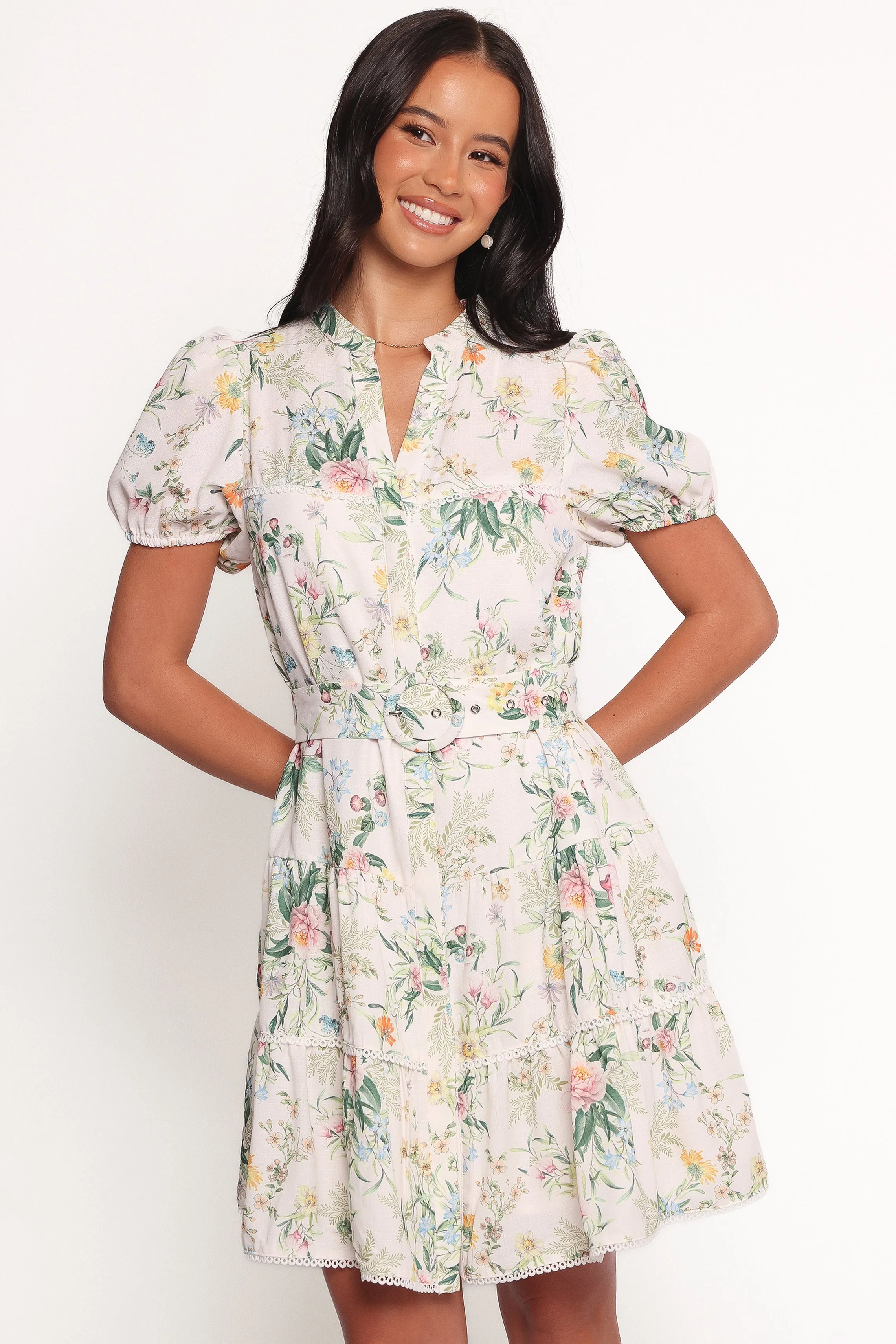 Paula Mini Dress - Multi Floral sold by Petal & Pup