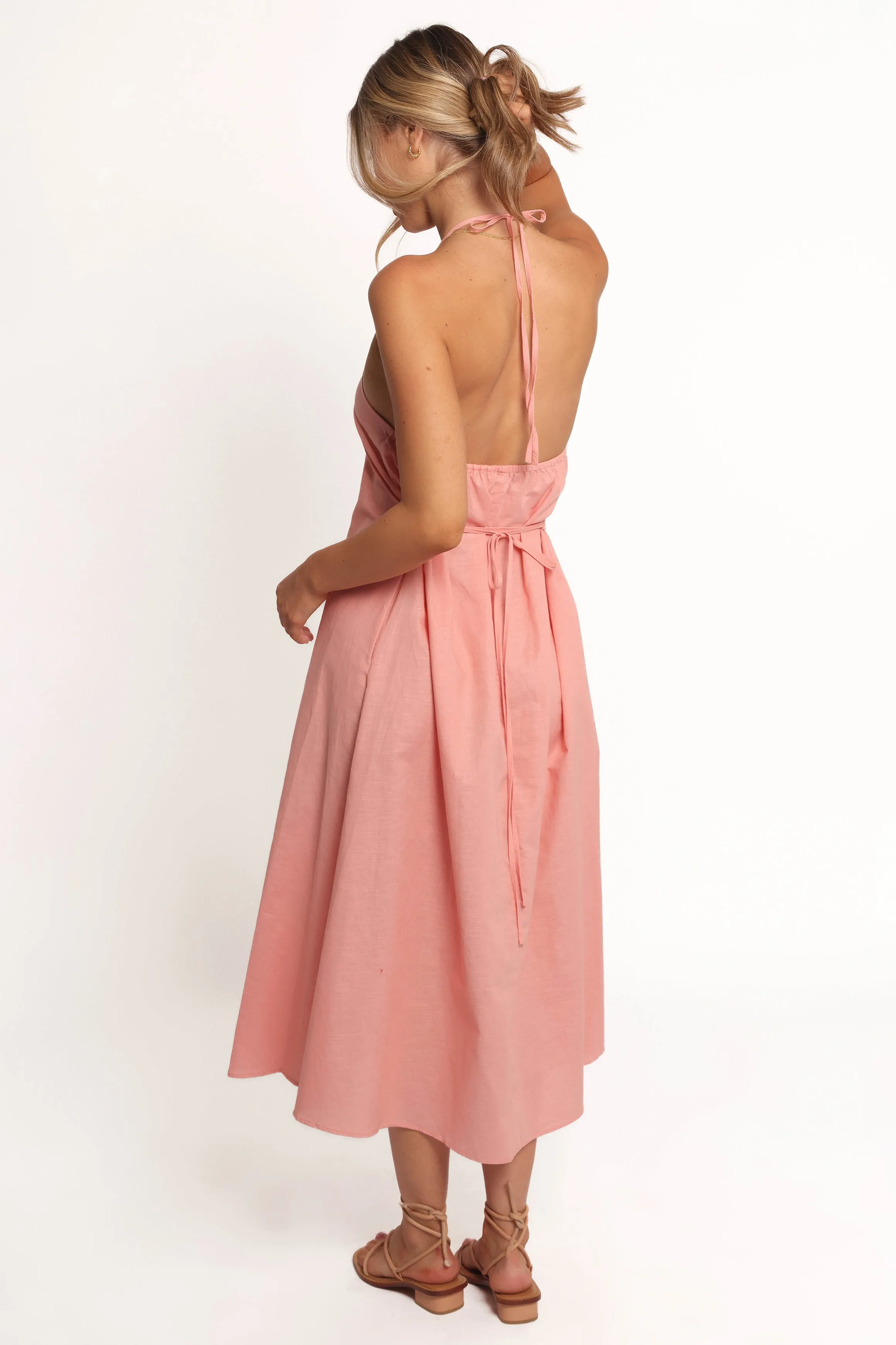 Nadine Halterneck Midi Dress - Pink sold by Petal & Pup product image thumbnail 3