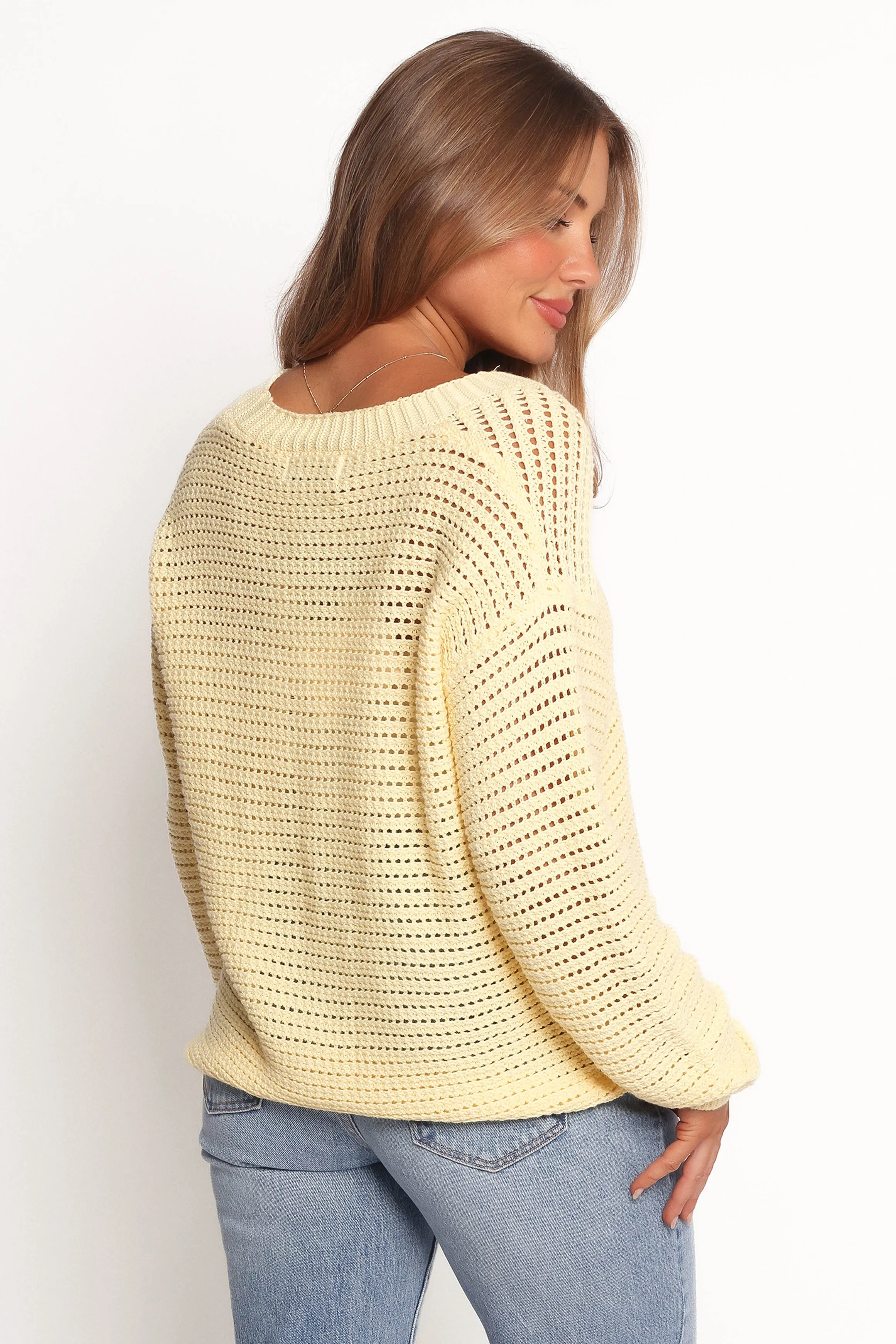 Carrie Button Front Cardigan - Yellow sold by Petal & Pup product image thumbnail 5