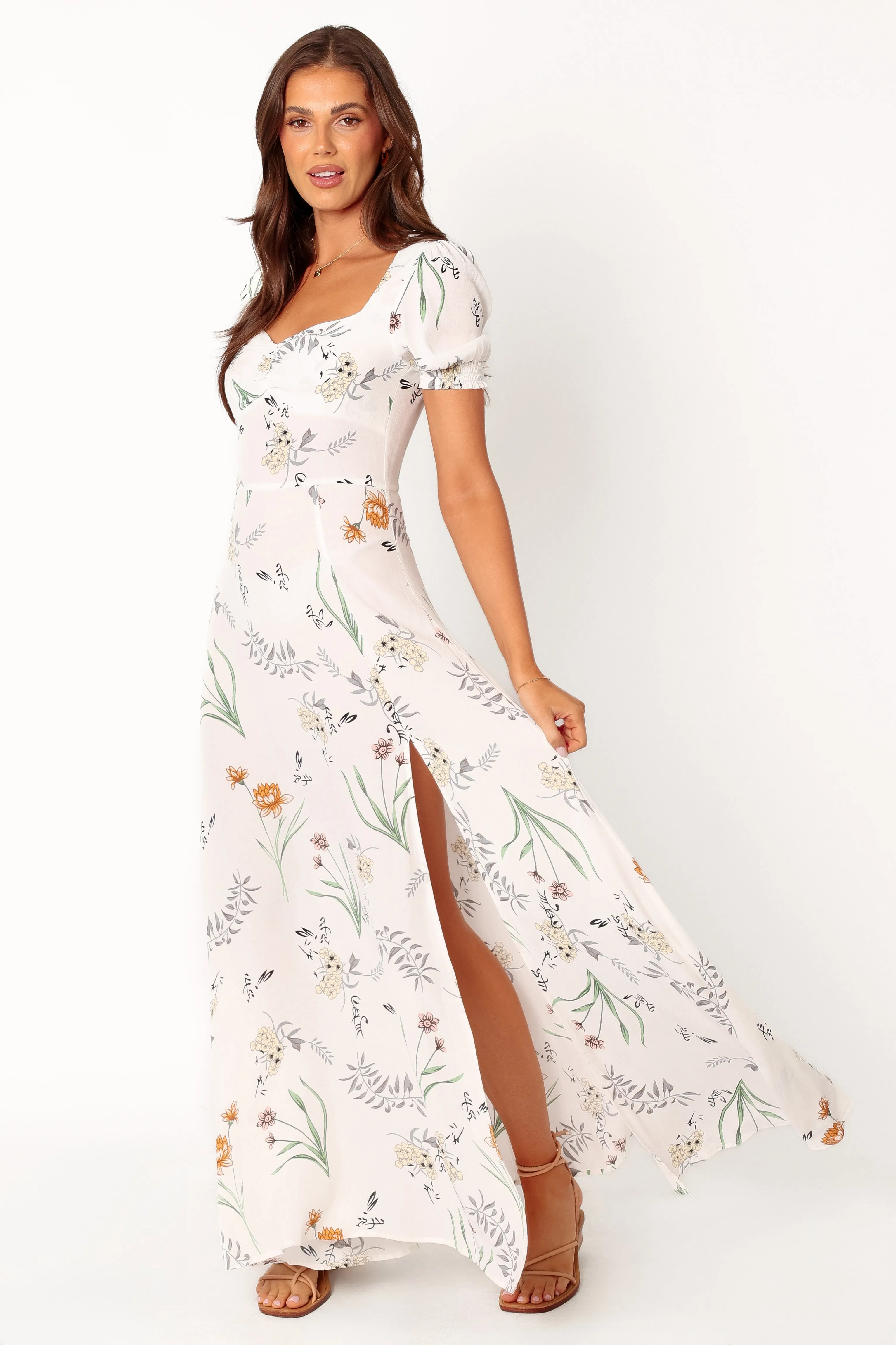 Franklin Maxi Dress - White Floral sold by Petal & Pup