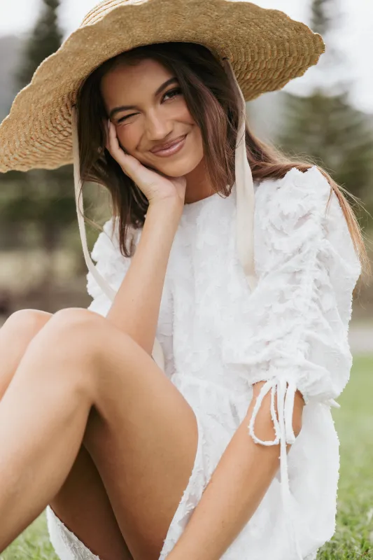 Giselle Mini Dress - White Floral sold by Petal & Pup