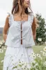 Fresca Tie Front Top - Light Blue sold by Petal & Pup