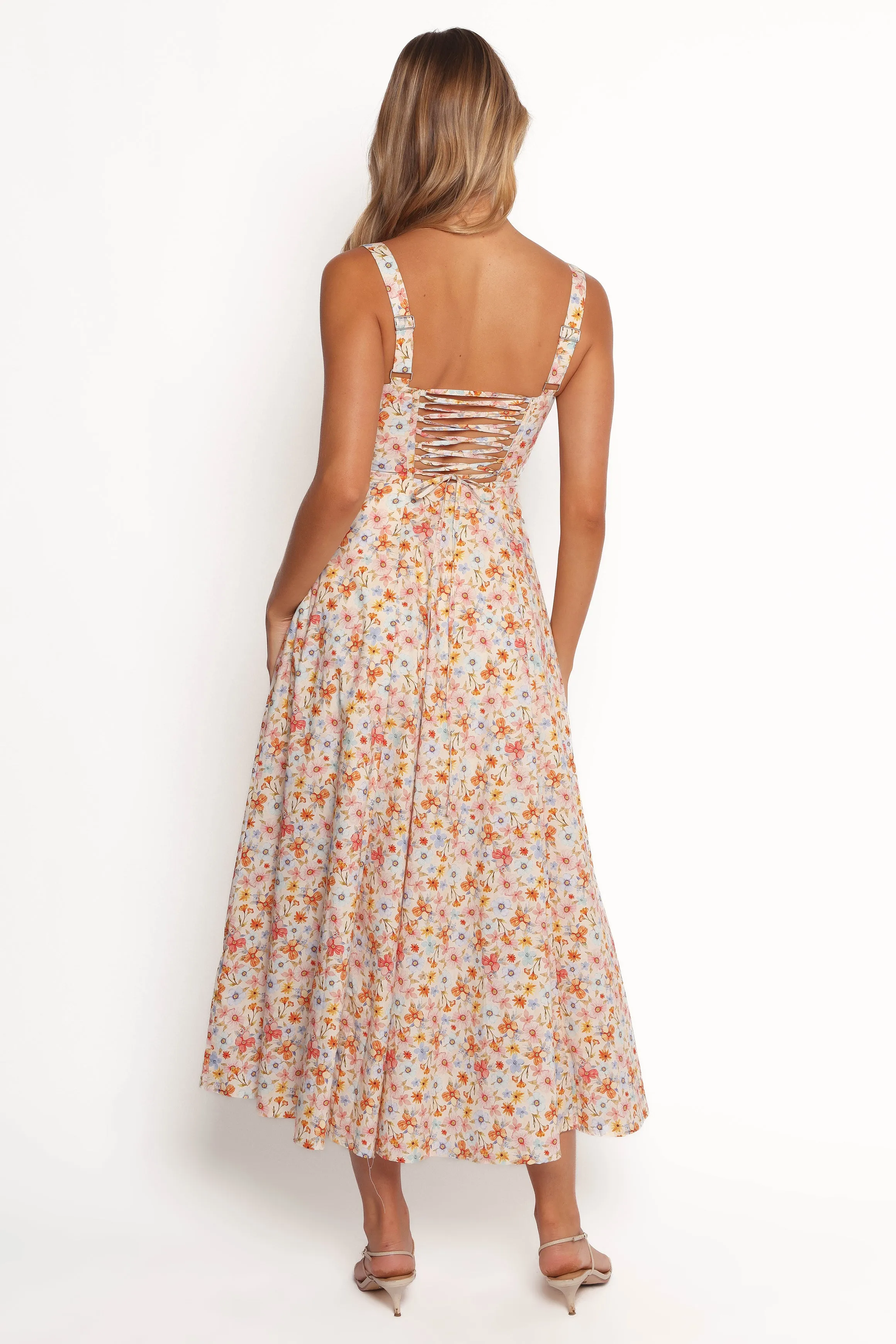 Wisteria Midi Dress - Orange sold by Petal & Pup product image thumbnail 4