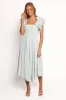 Linda Midi Dress - Green Stripe sold by Petal & Pup