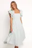 Linda Midi Dress - Green Stripe sold by Petal & Pup