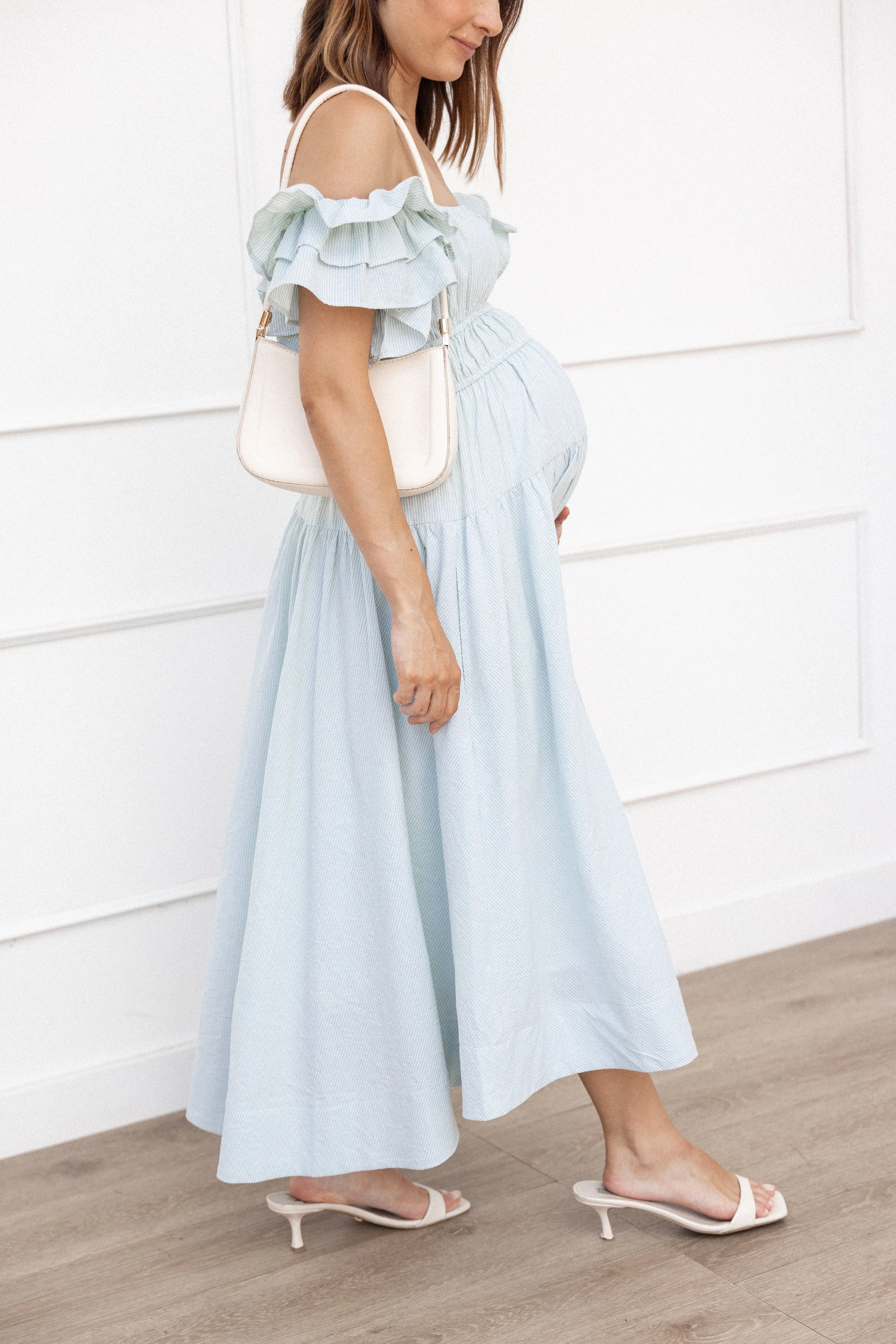 Linda Midi Dress - Green Stripe sold by Petal & Pup product image thumbnail 2