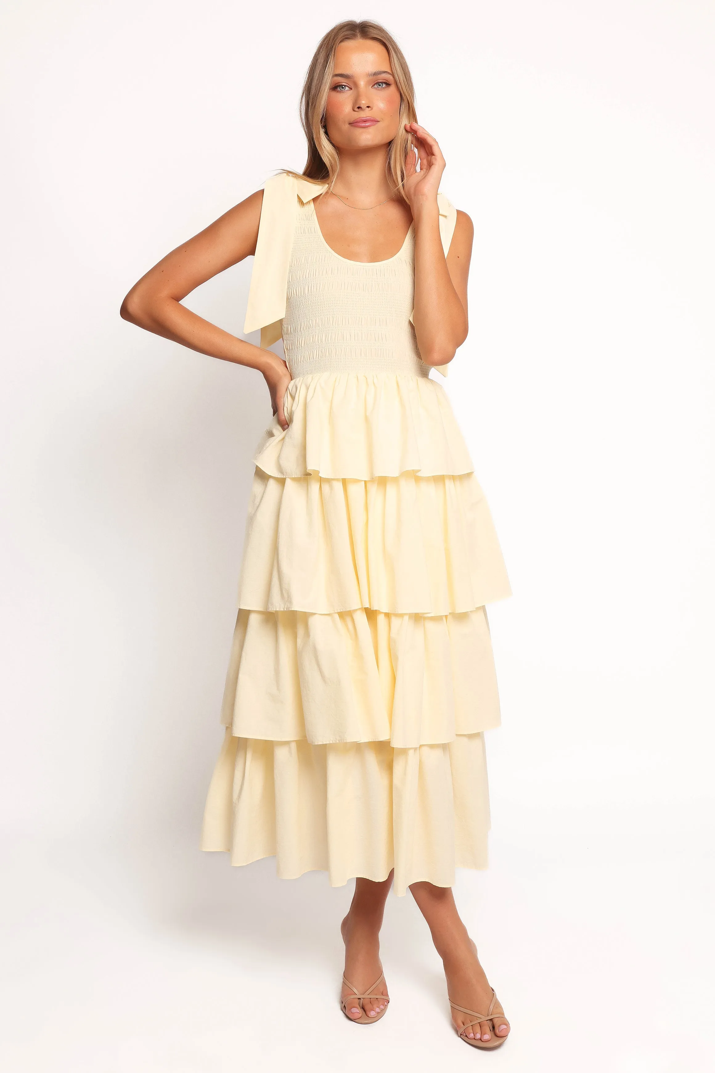 Raphael Tiered Maxi Dress - Yellow sold by Petal & Pup product image thumbnail 4