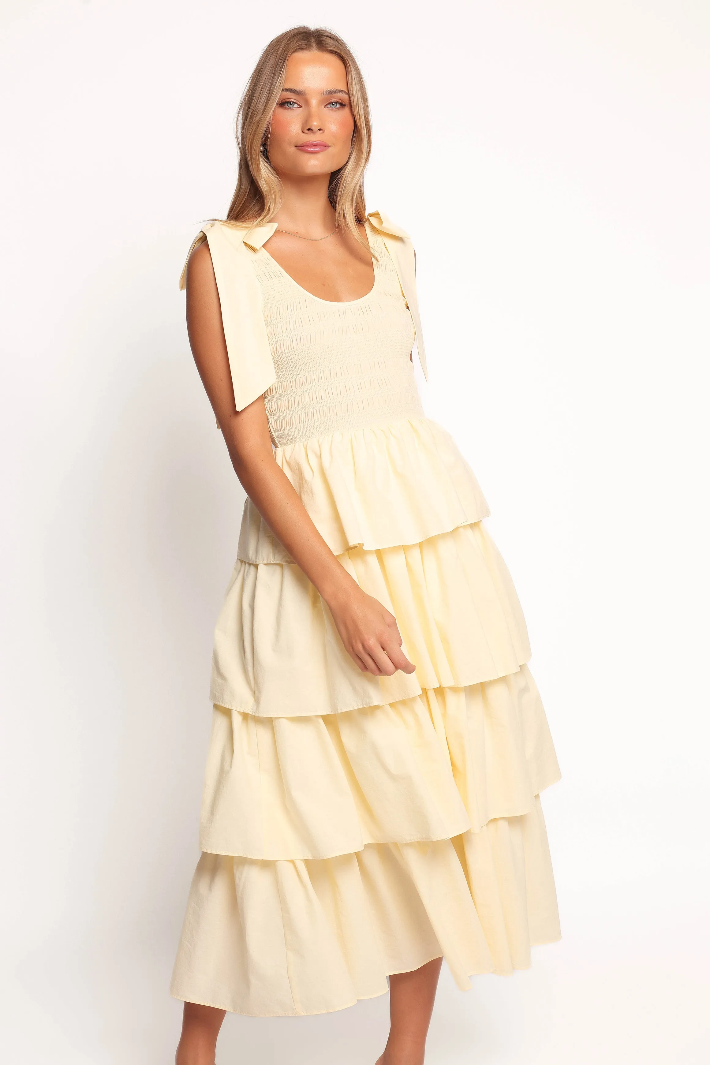 Raphael Tiered Maxi Dress - Yellow sold by Petal & Pup product image thumbnail 5