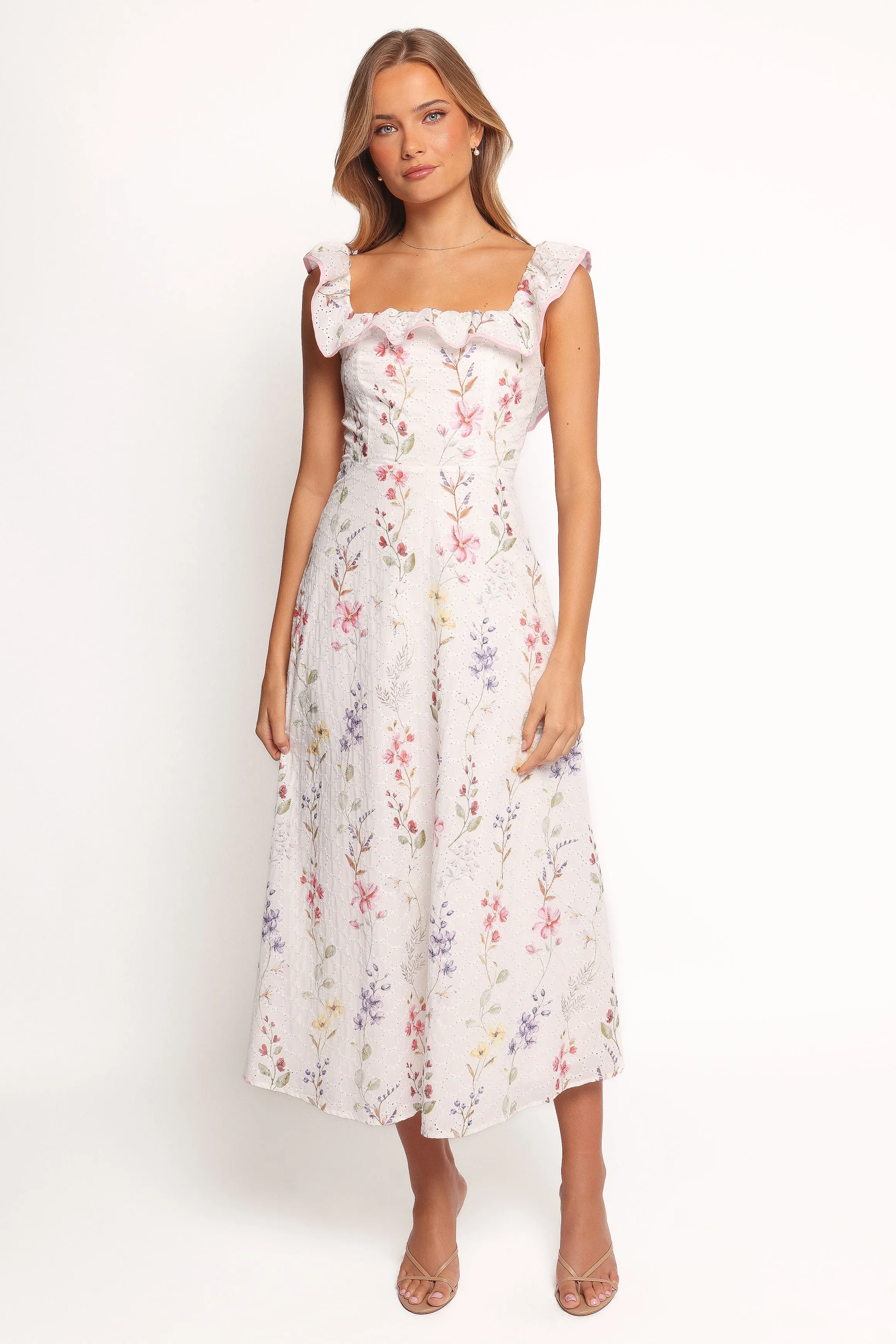 Lucille Maxi Dress - White Floral sold by Petal & Pup product image thumbnail 2