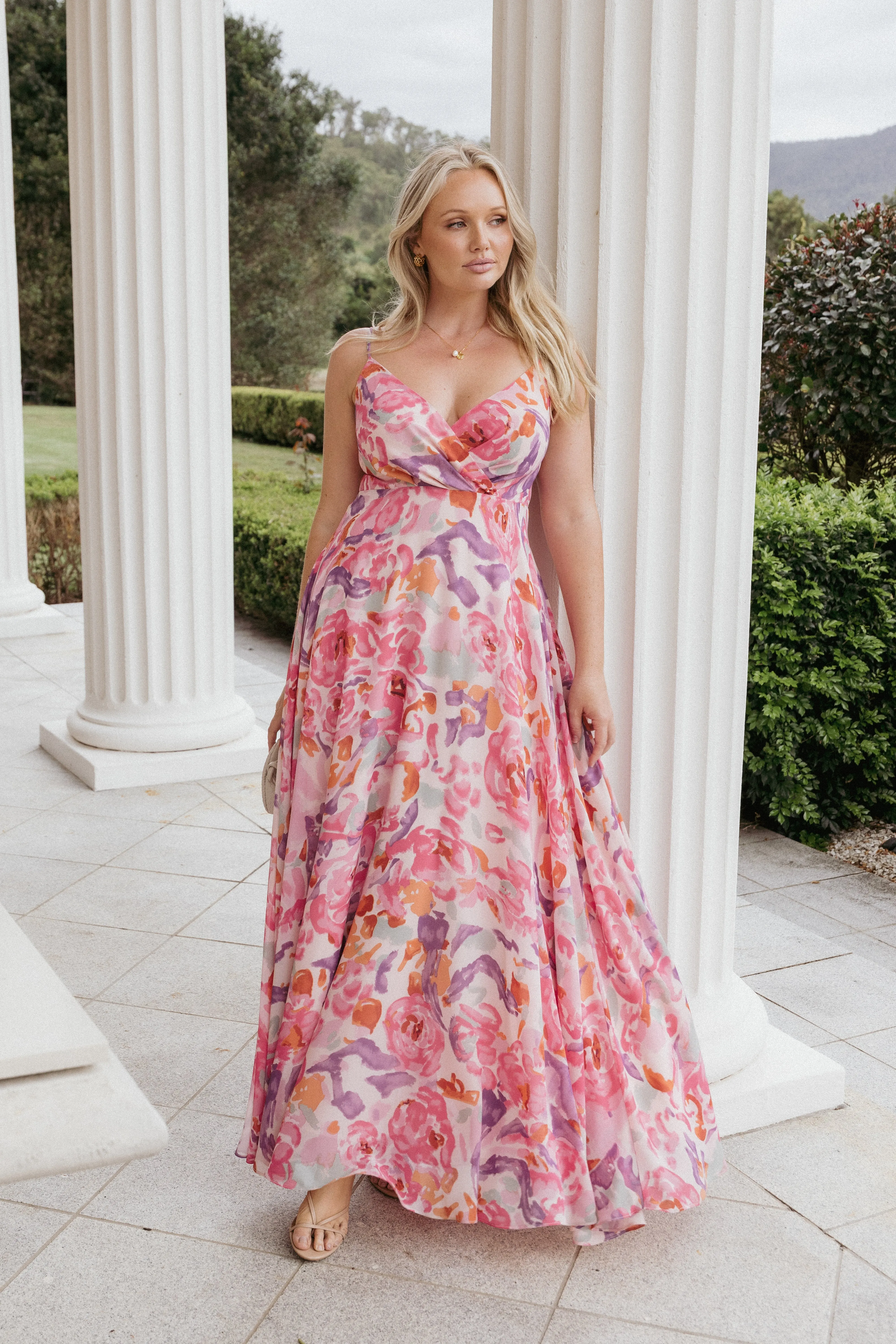 Madilyn Maxi Dress - Multi Floral sold by Petal & Pup