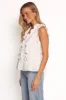 Athena Ruffle Top - White sold by Petal & Pup