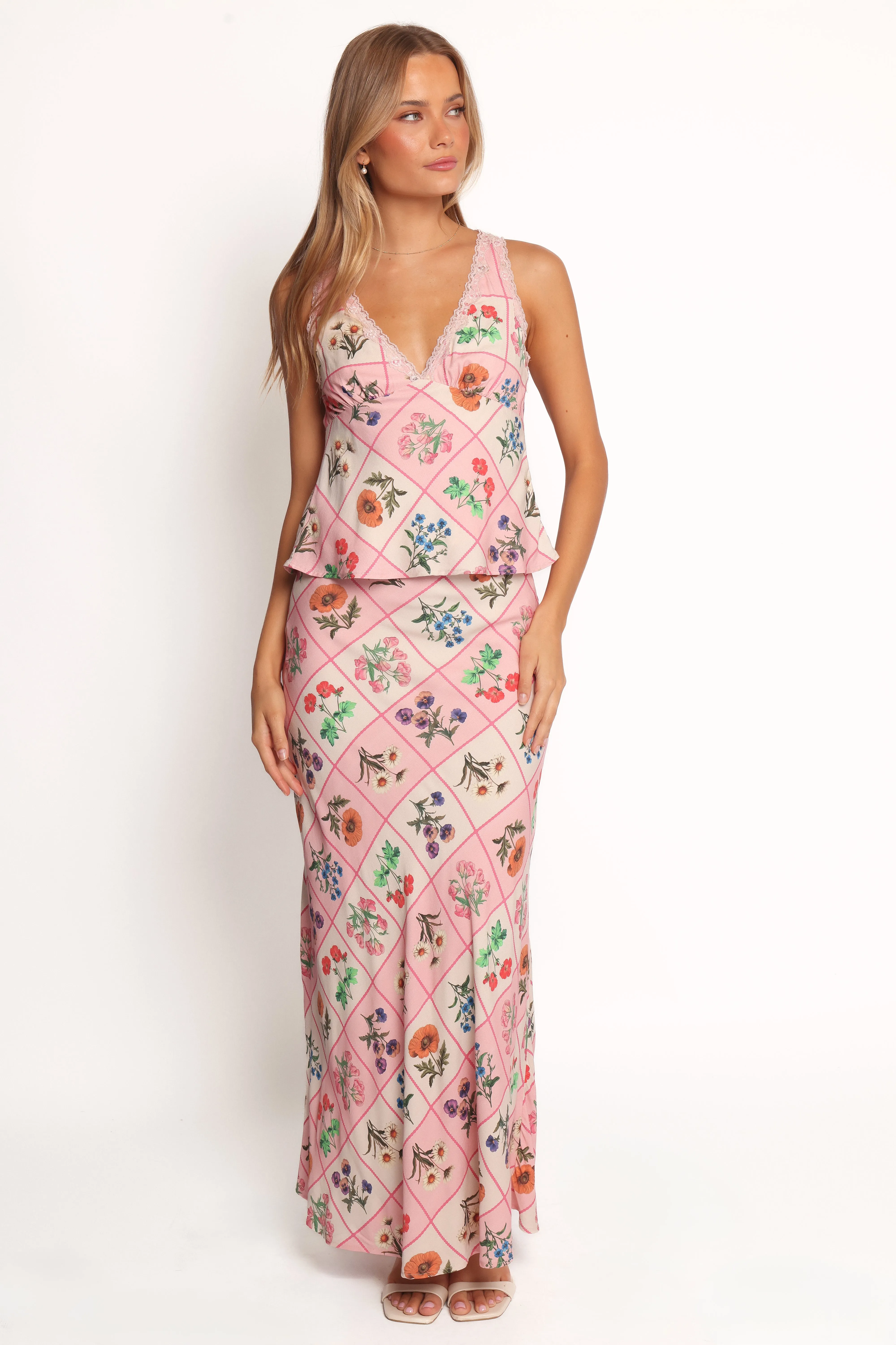 Brinley Maxi Skirt - Flora Tile sold by Petal & Pup product image thumbnail 4