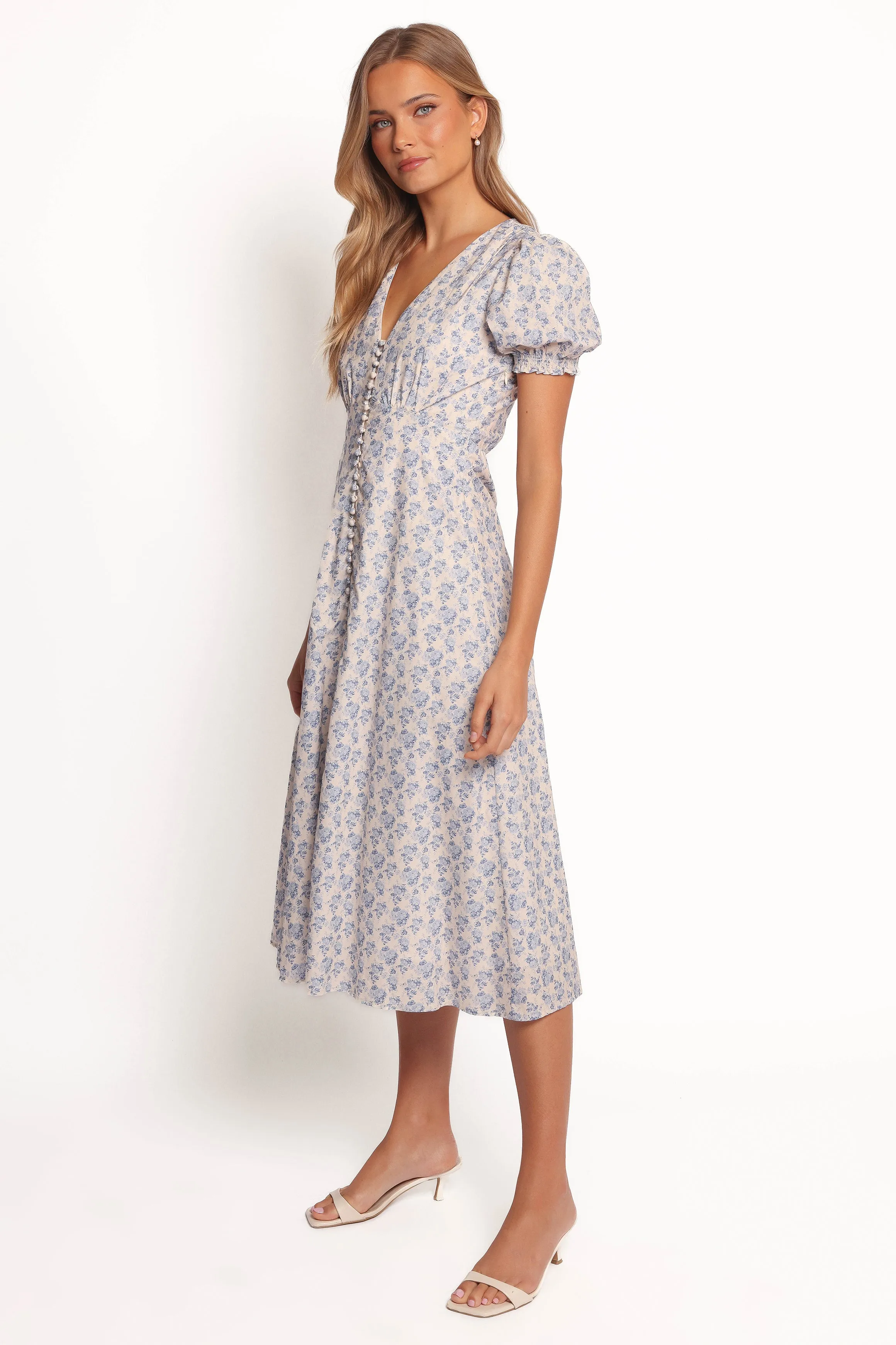 Logen Floral Midi Dress - Parisian Bloom sold by Petal & Pup product image thumbnail 4