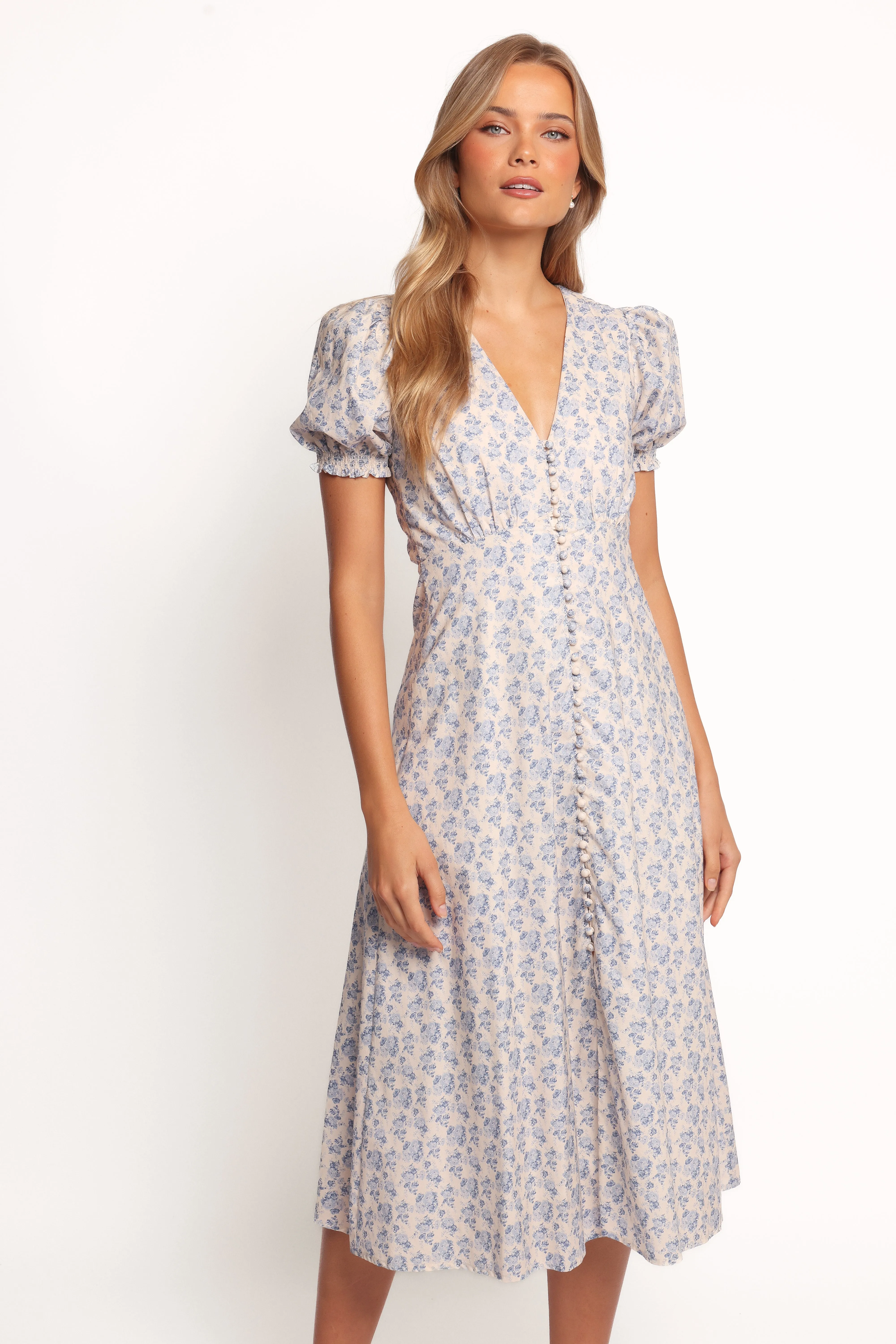 Logen Floral Midi Dress - Parisian Bloom sold by Petal & Pup product image thumbnail 2