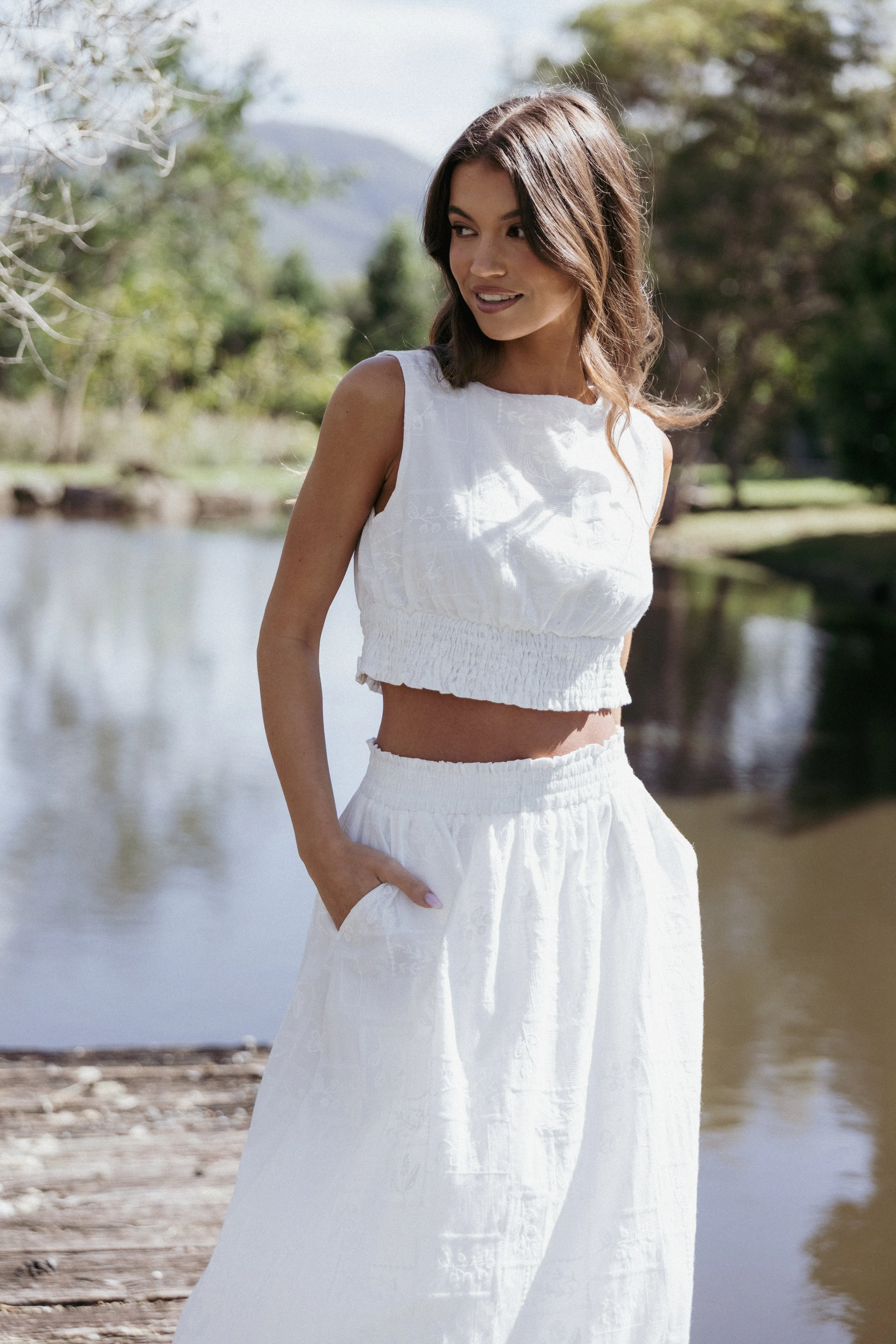 Kimora Top - White sold by Petal & Pup