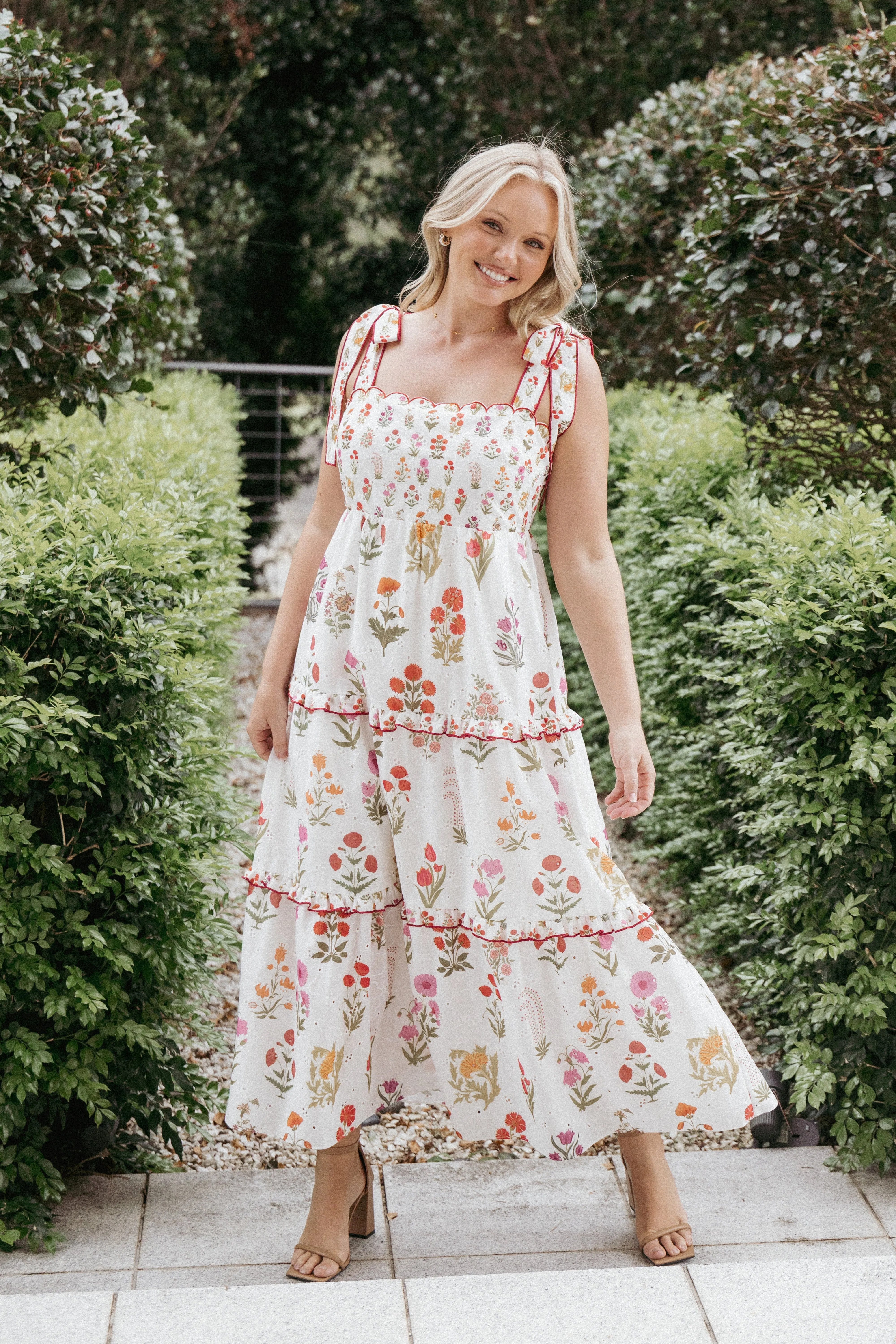Aurelia Maxi Dress - White Floral sold by Petal & Pup