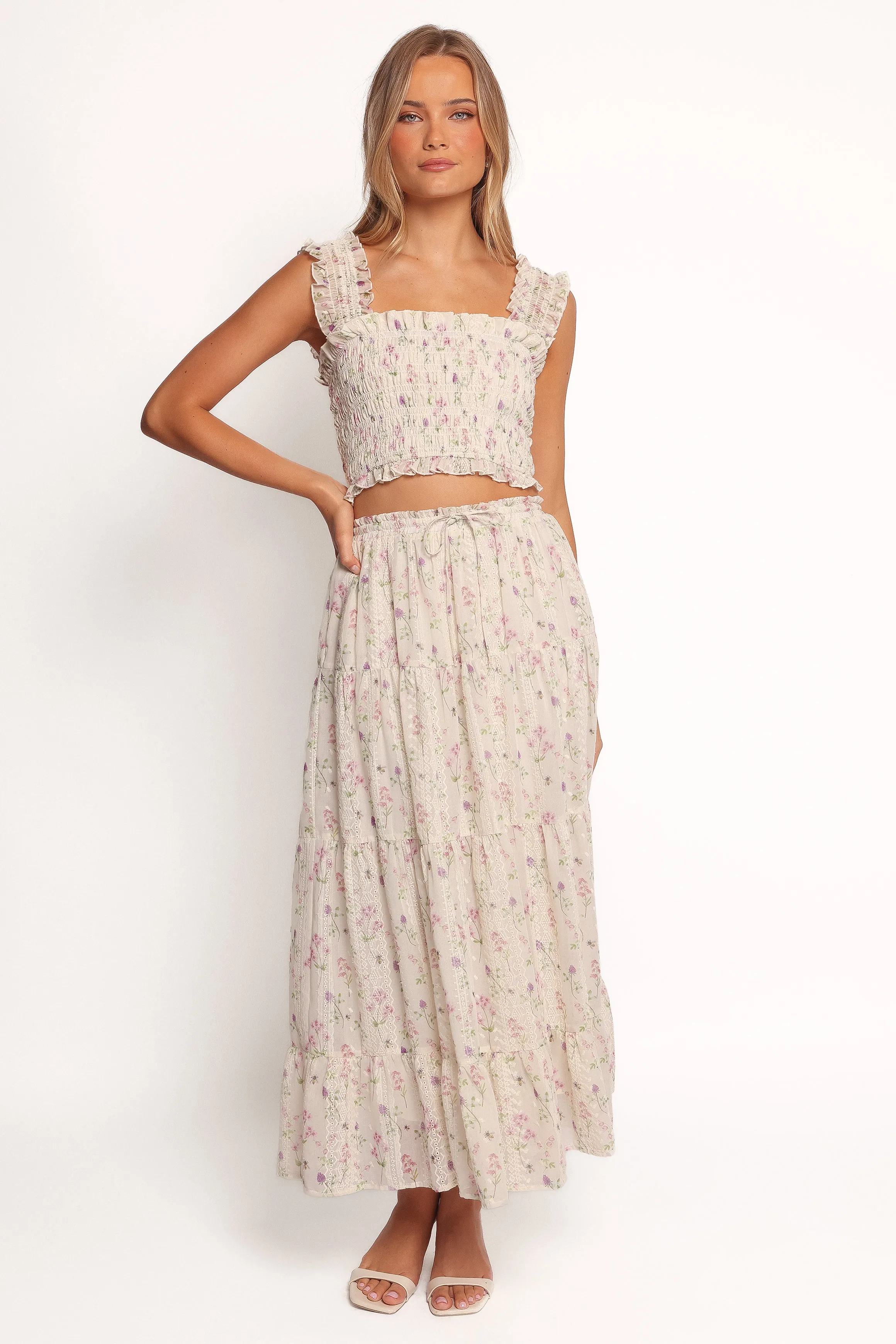 Amberlyn Maxi Skirt - Pink Floral sold by Petal & Pup product image thumbnail 3