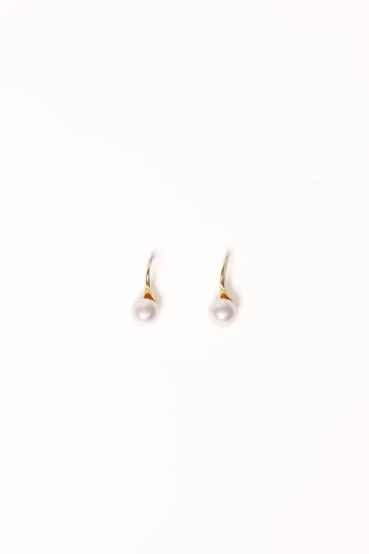 Finley Earrings - Gold/Pearl sold by Petal & Pup