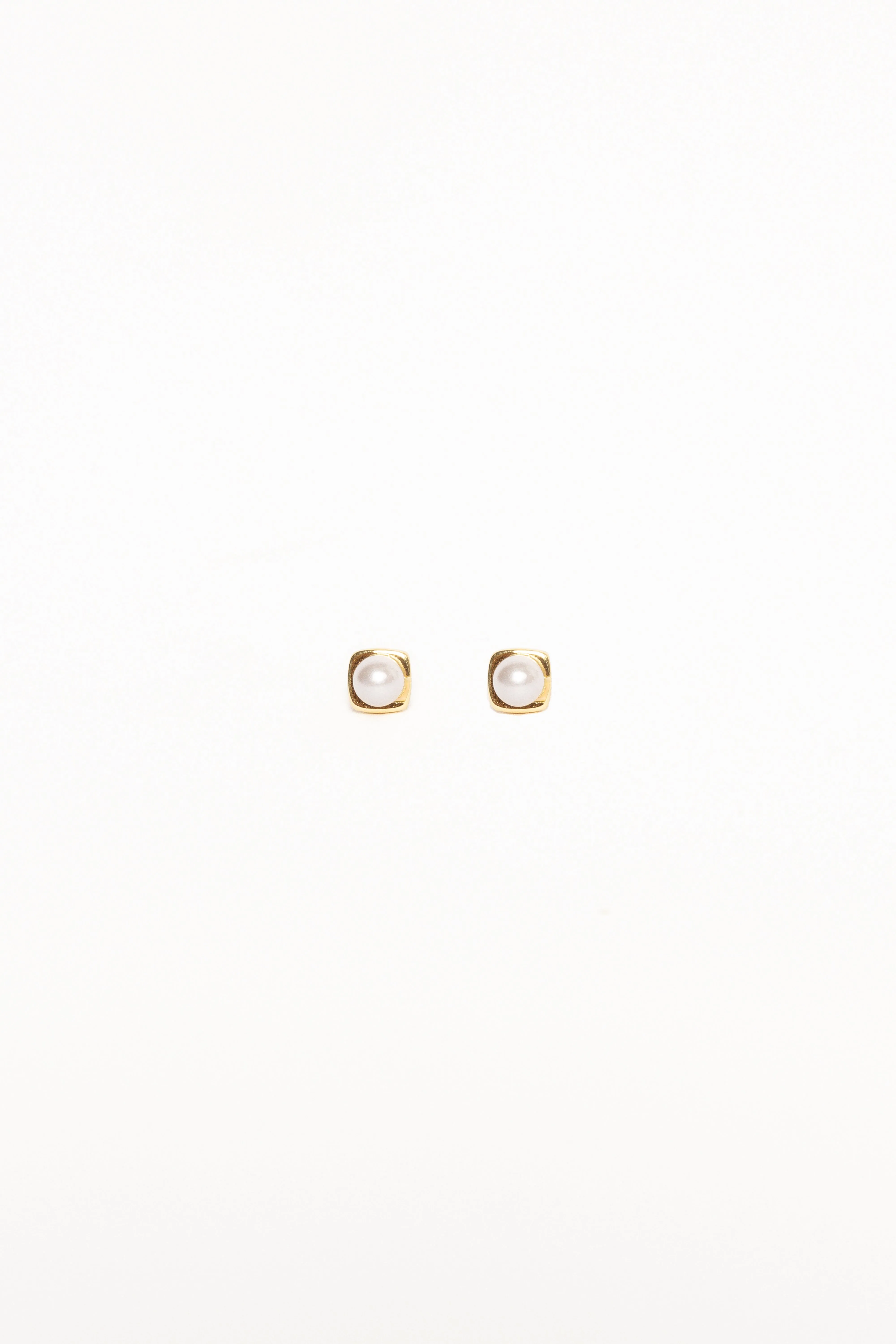 Helene Stud Earrings - Gold/Pearl sold by Petal & Pup