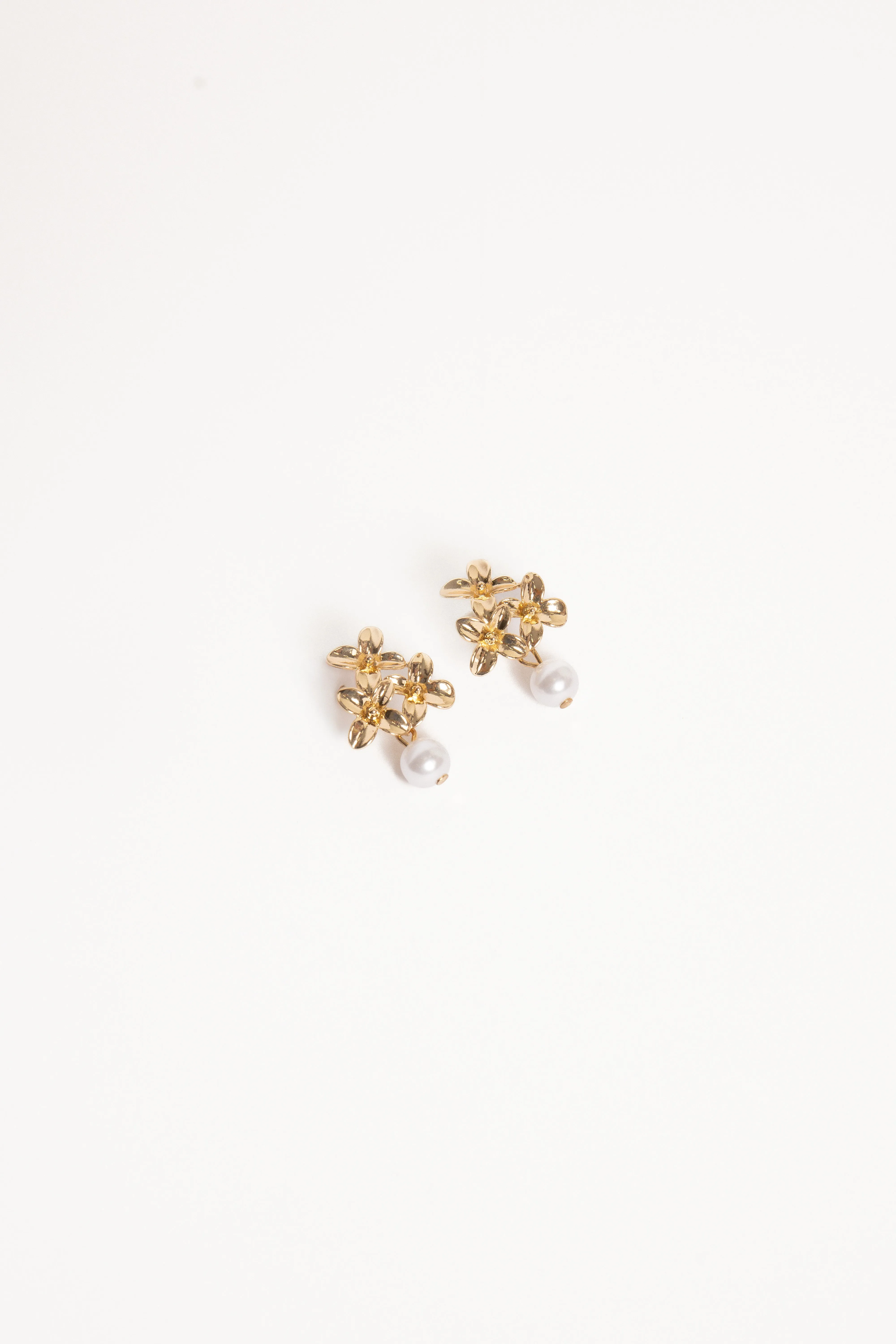 Amani Earrings - Gold/Pearl sold by Petal & Pup product image thumbnail 2