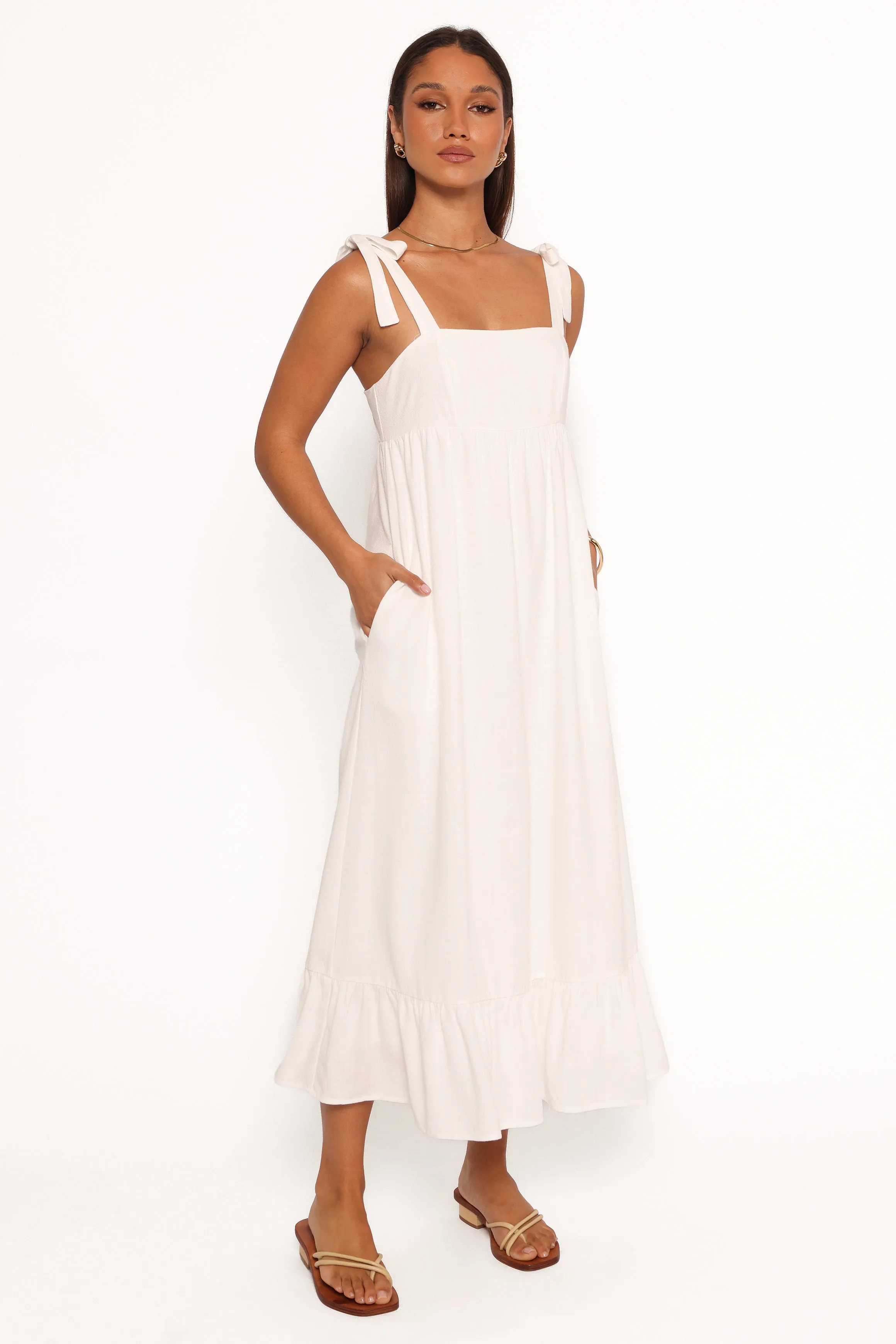 Edison Midi Dress - White sold by Petal & Pup product image thumbnail 5