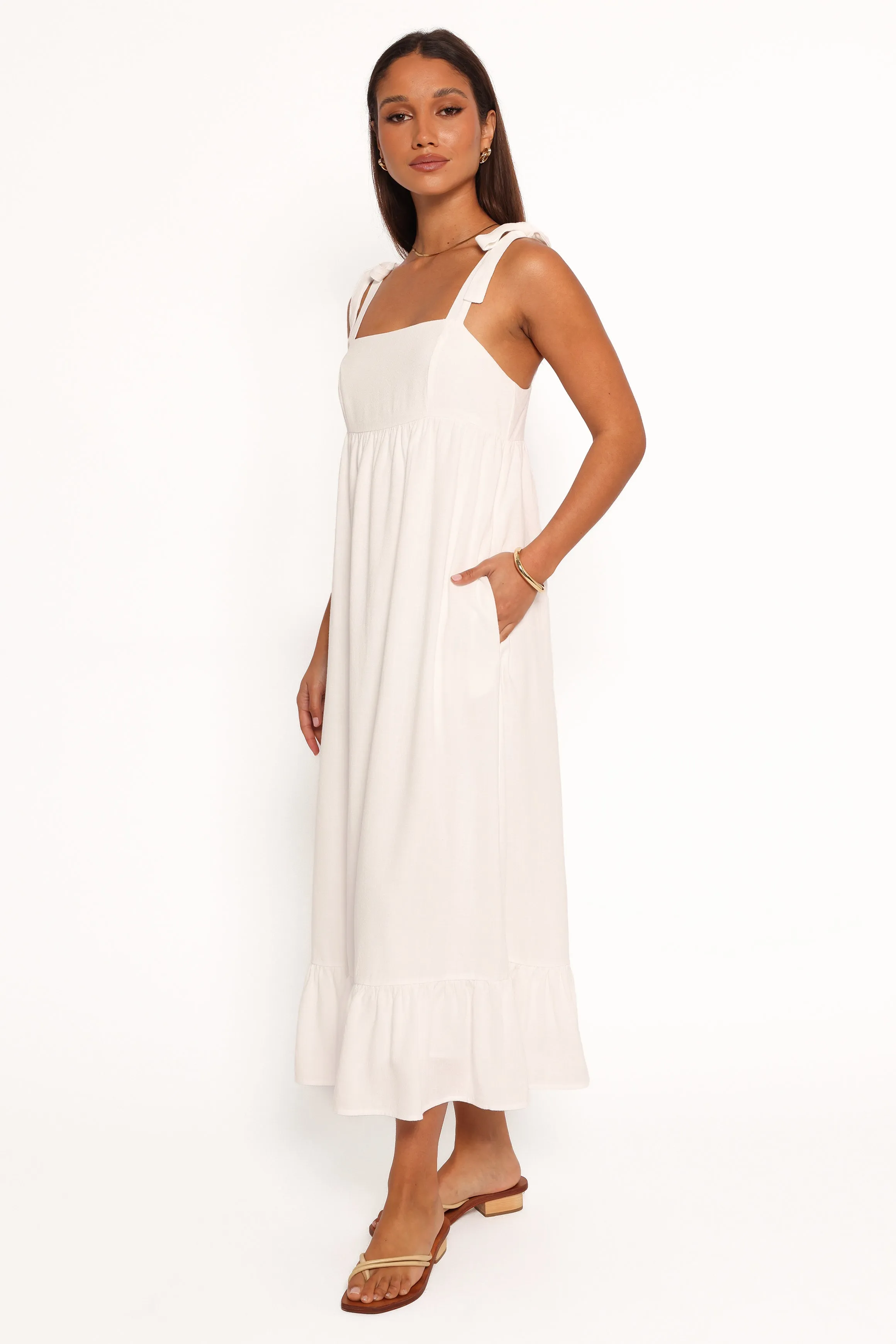 Edison Midi Dress - White sold by Petal & Pup product image thumbnail 3