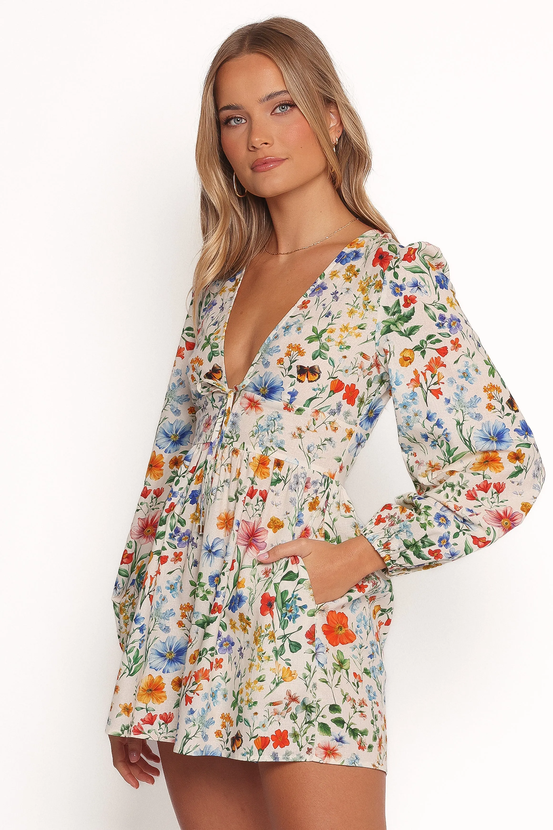 Irisa Long Sleeve Romper - Garden Floral sold by Petal & Pup product image thumbnail 5