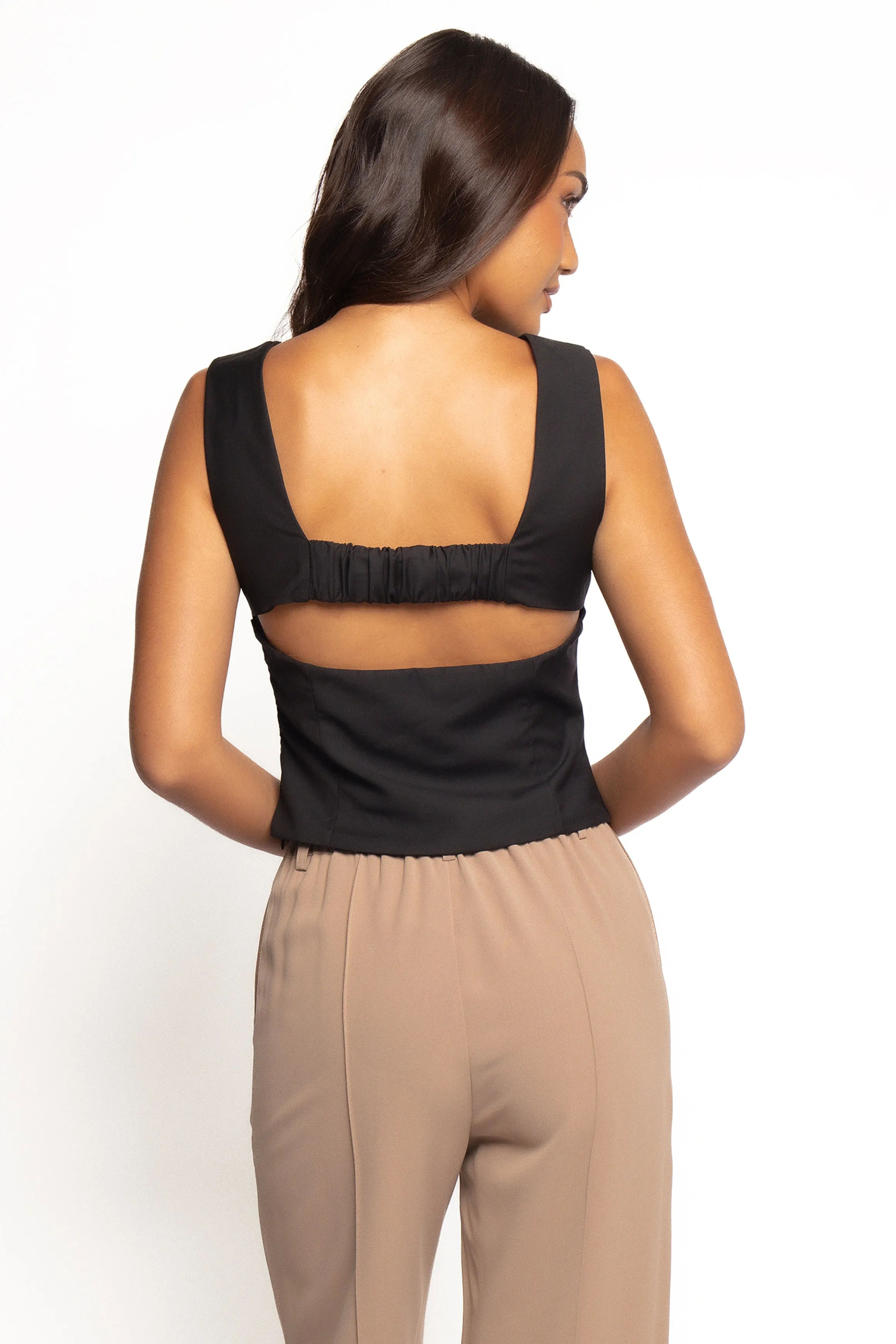 Janaina Open Back Top - Black sold by Petal & Pup product image thumbnail 4