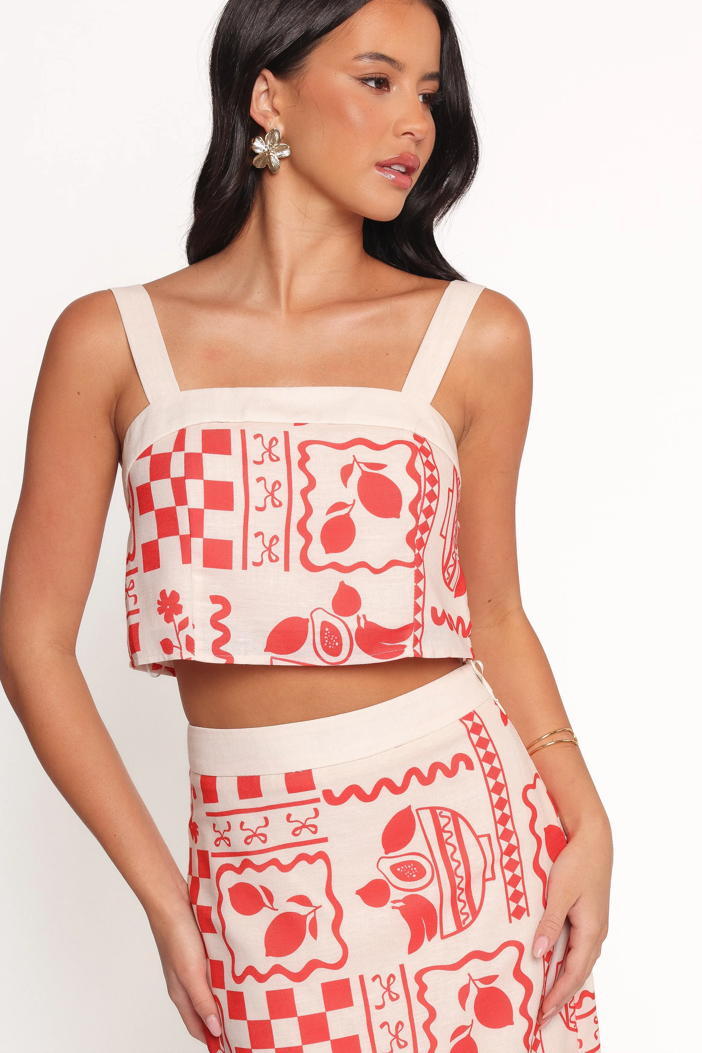Albanie Skirt Set - Red Print sold by Petal & Pup product image thumbnail 5