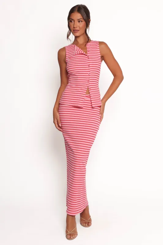 Adeline Two Piece Set - Pink Red sold by Petal & Pup