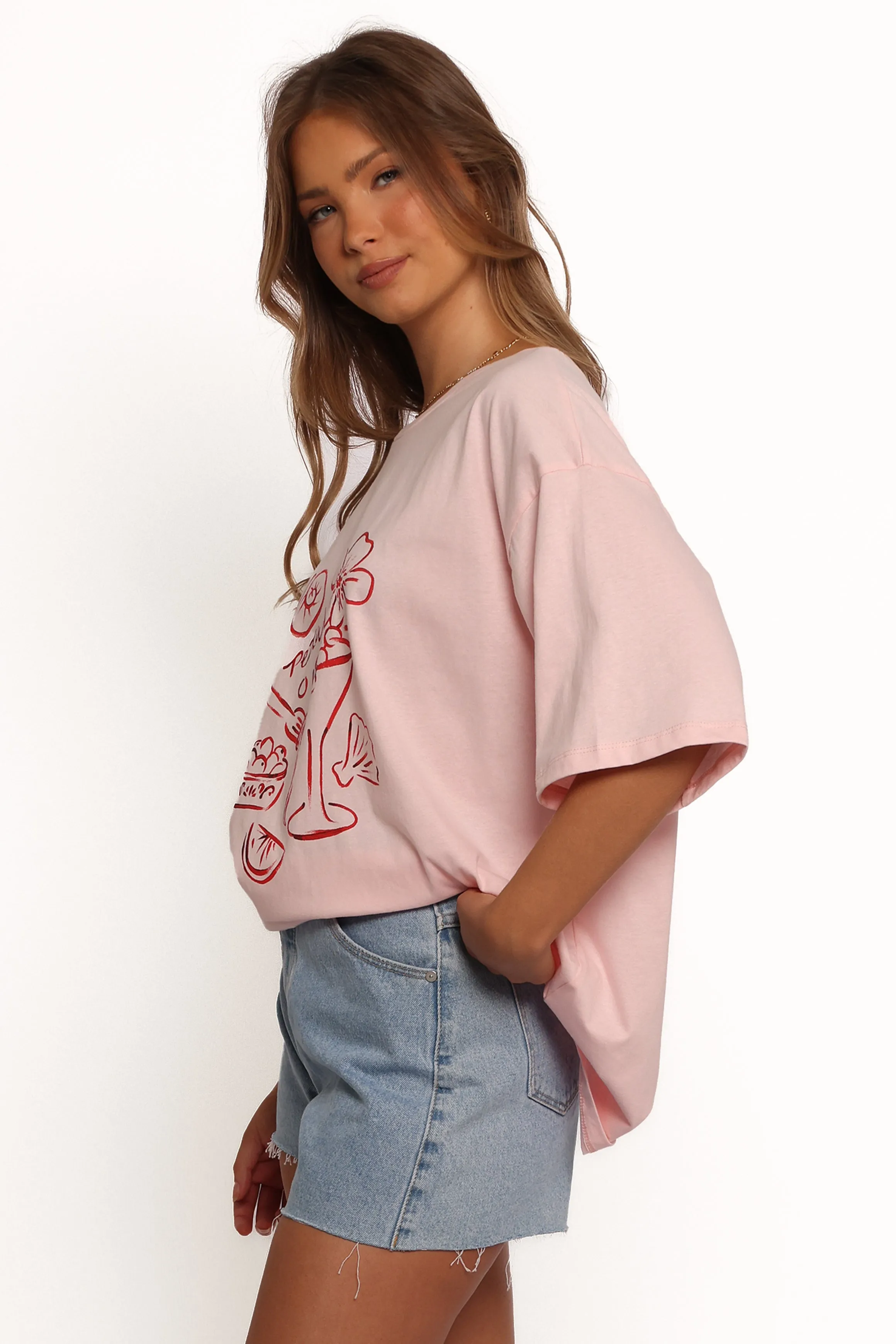 Loa Graphic Tee - Pink/Red sold by Petal & Pup product image thumbnail 5