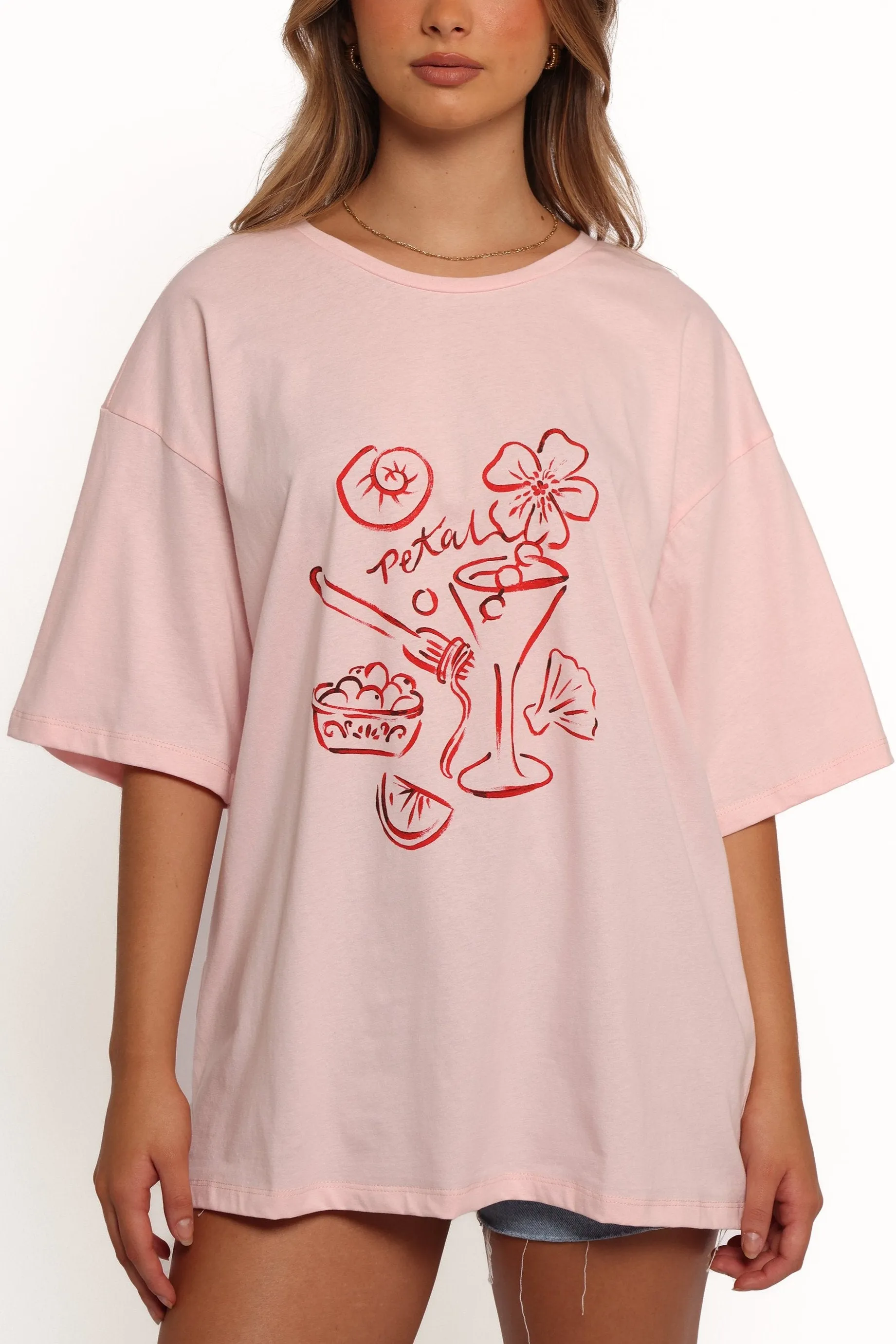Loa Graphic Tee - Pink/Red sold by Petal & Pup product image thumbnail 4