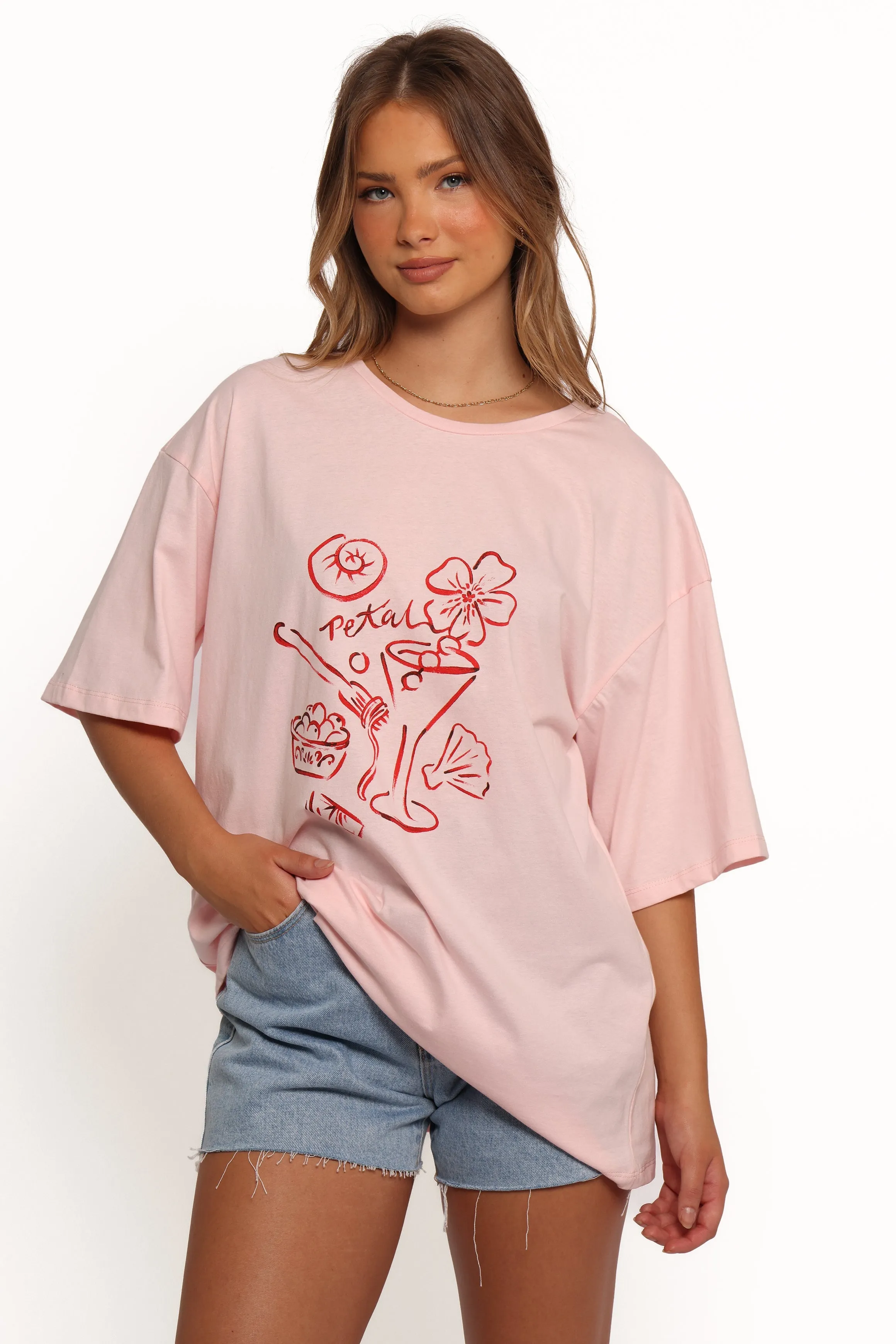 Loa Graphic Tee - Pink/Red sold by Petal & Pup product image thumbnail 3