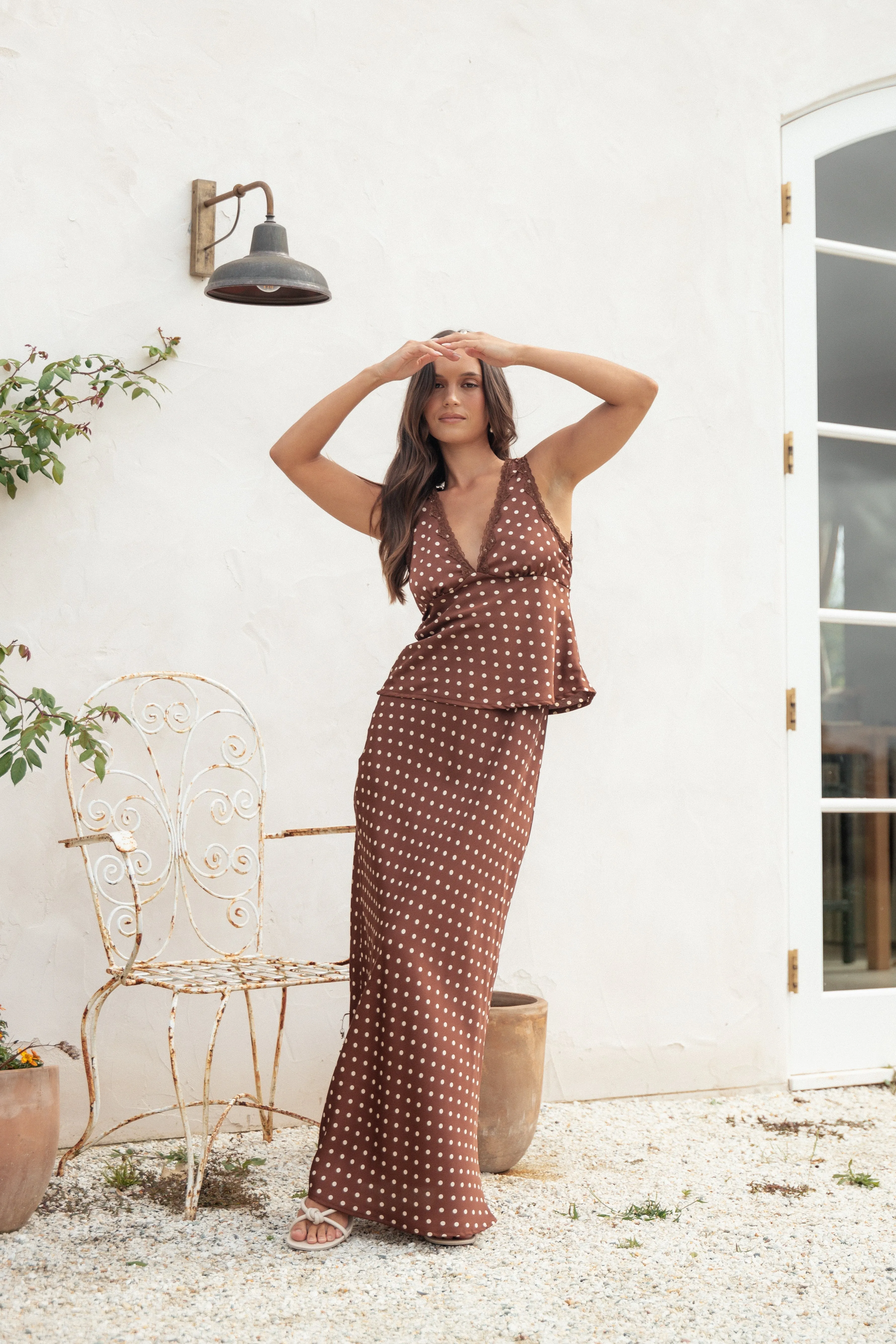 Velman Skirt - Brown Polka Dot sold by Petal & Pup product image thumbnail 2