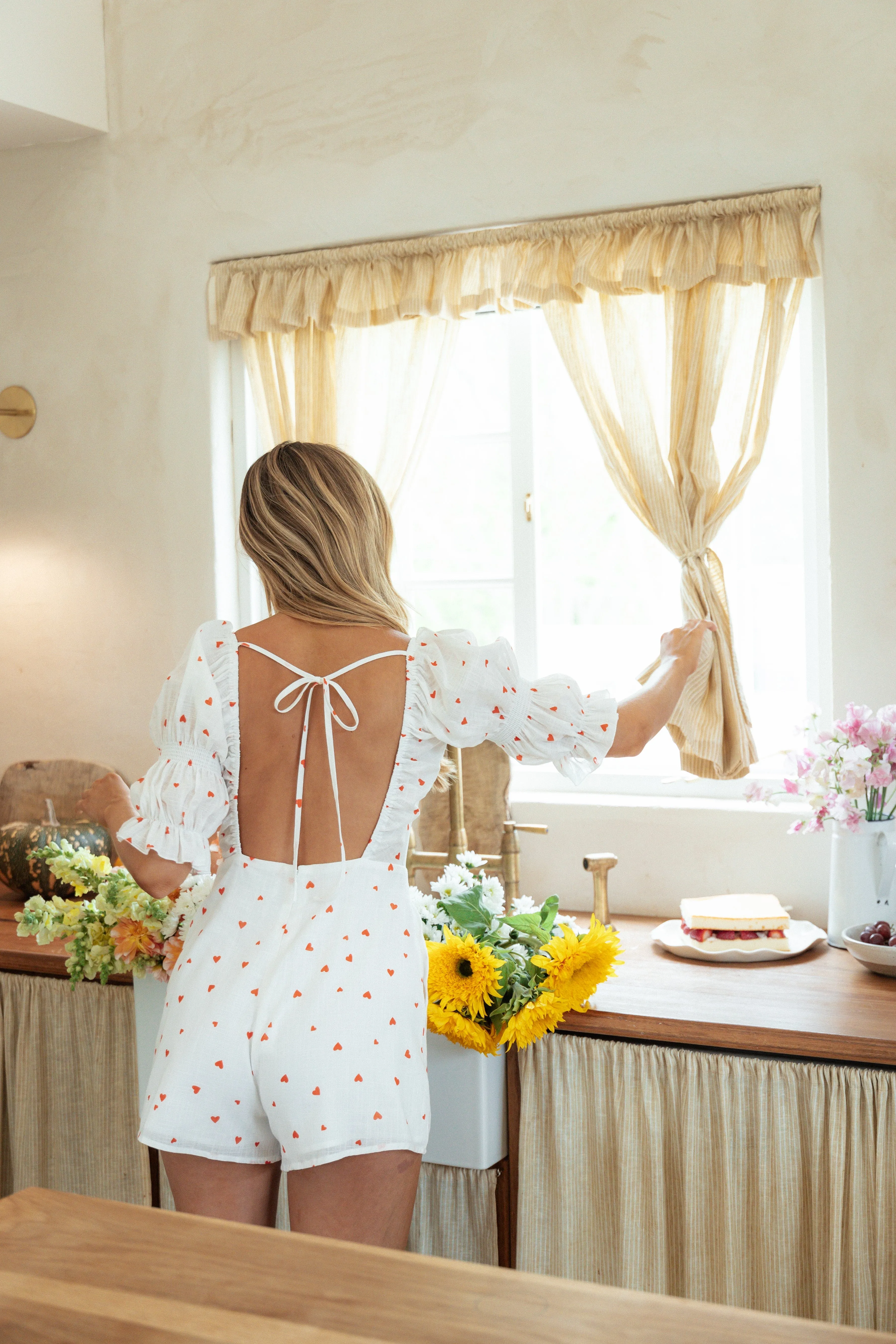 Emerson Romper - Ditsy Heart sold by Petal & Pup